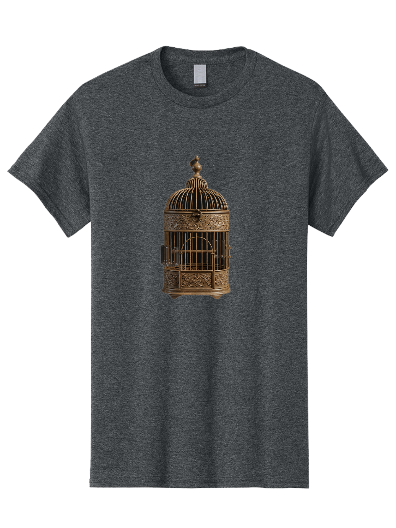 Ornate-Birdcage Men'S Graphic Tee, 100% Cotton, Comfortable Casual Summer Wear, Machine Washable, Vintage Camera, Old Camera, Antique Camera, Black Camera, Classic Photography, Photography Equipment, Nostalgic Device, Film Camera, Camera Art Bag895