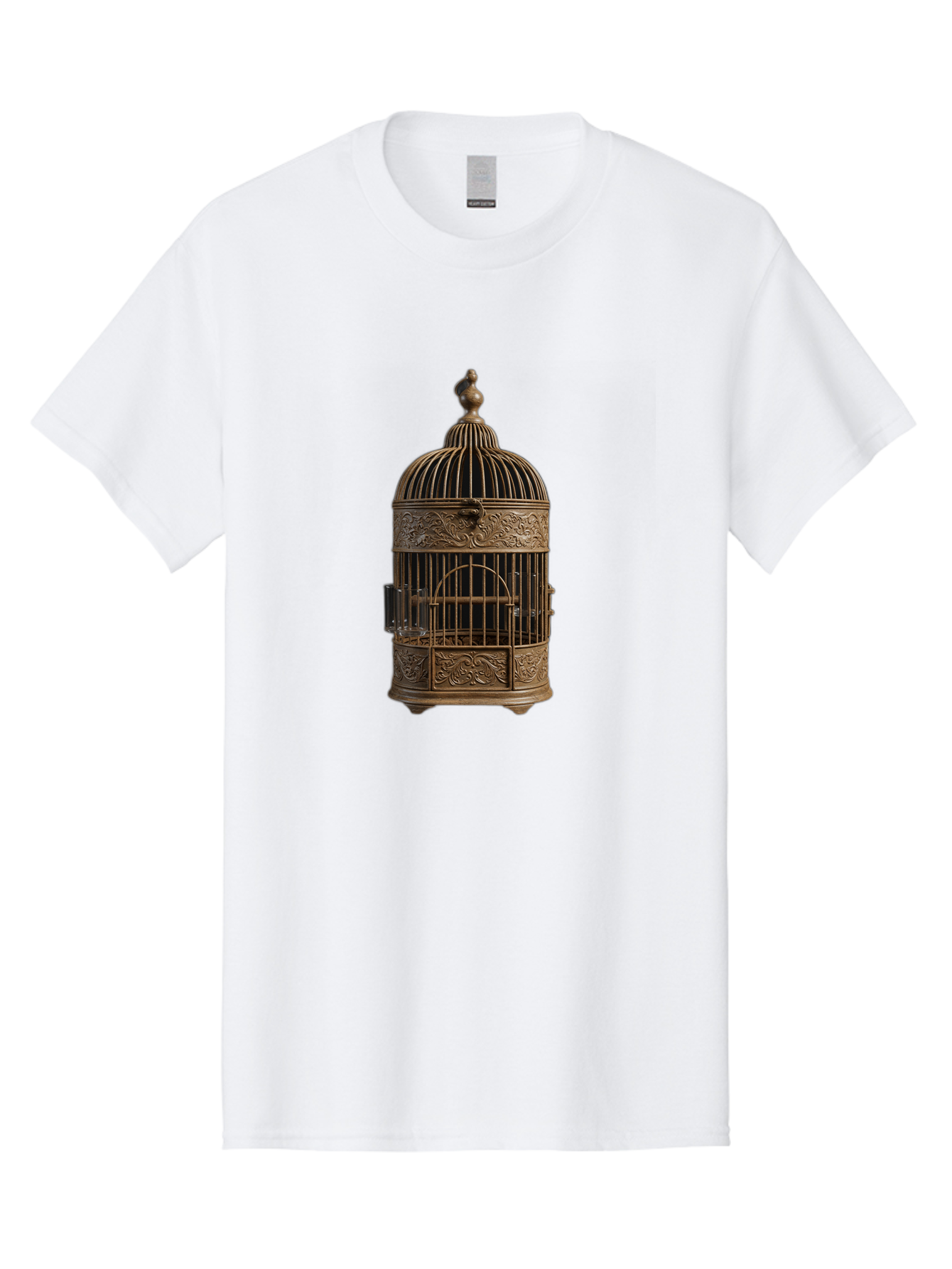 Ornate-Birdcage Men'S Graphic Tee, 100% Cotton, Comfortable Casual Summer Wear, Machine Washable, Vintage Camera, Old Camera, Antique Camera, Black Camera, Classic Photography, Photography Equipment, Nostalgic Device, Film Camera, Camera Art Bag895