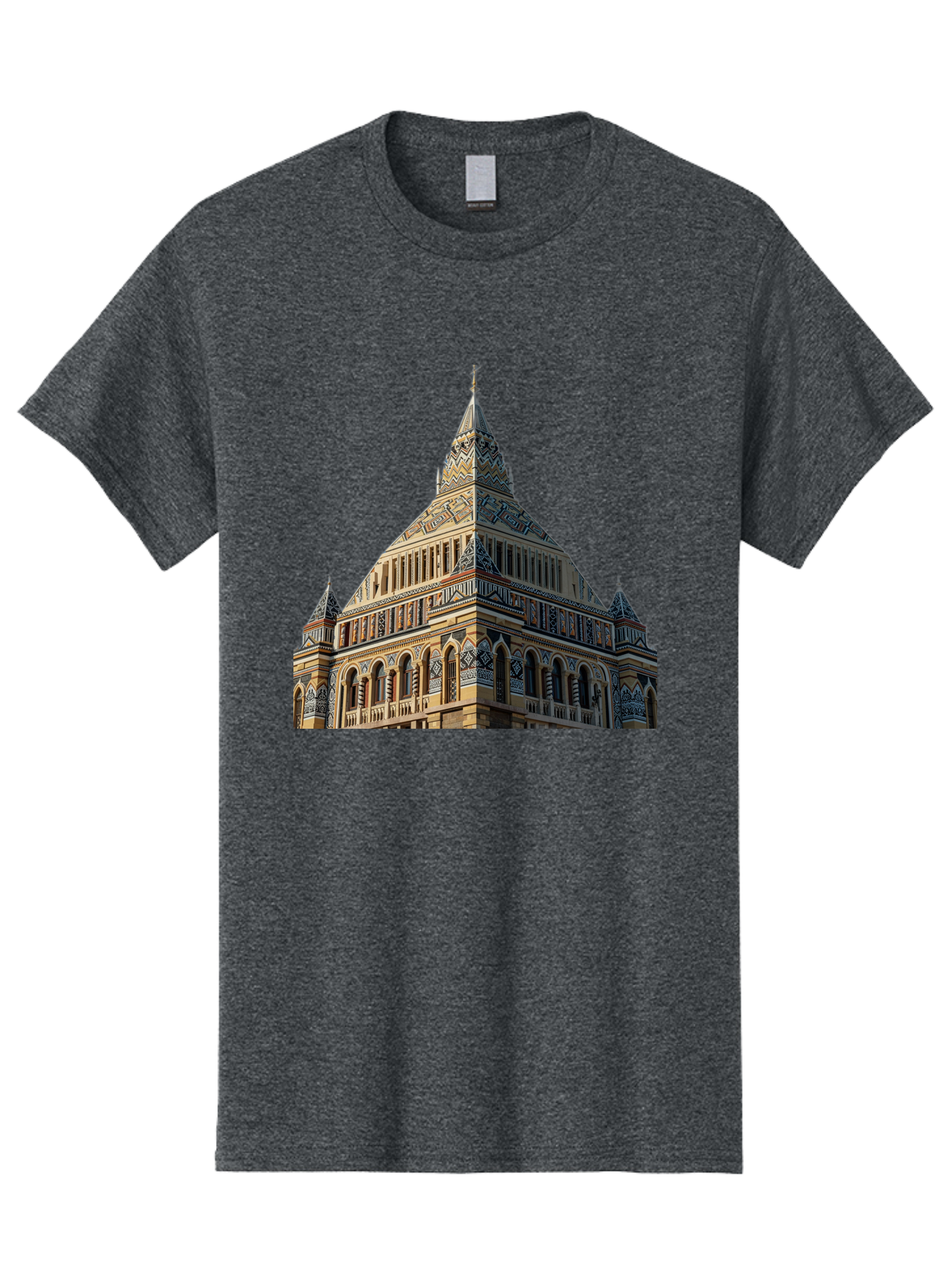 Ornate-Building Men'S Graphic Tee, 100% Cotton, Comfortable Casual Summer Wear, Machine Washable, Vintage Camera, Old Camera, Antique Camera, Black Camera, Classic Photography, Photography Equipment, Nostalgic Device, Film Camera, Camera Art Bag896