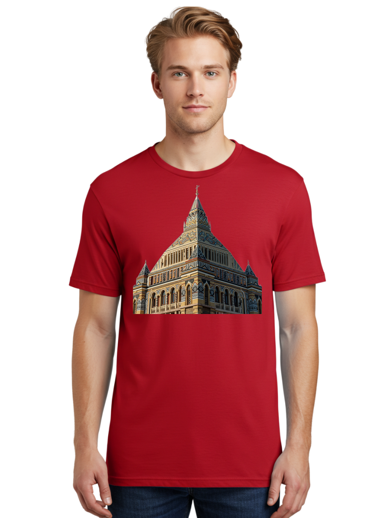 Ornate-Building Men'S Graphic Tee, 100% Cotton, Comfortable Casual Summer Wear, Machine Washable, Vintage Camera, Old Camera, Antique Camera, Black Camera, Classic Photography, Photography Equipment, Nostalgic Device, Film Camera, Camera Art Bag896