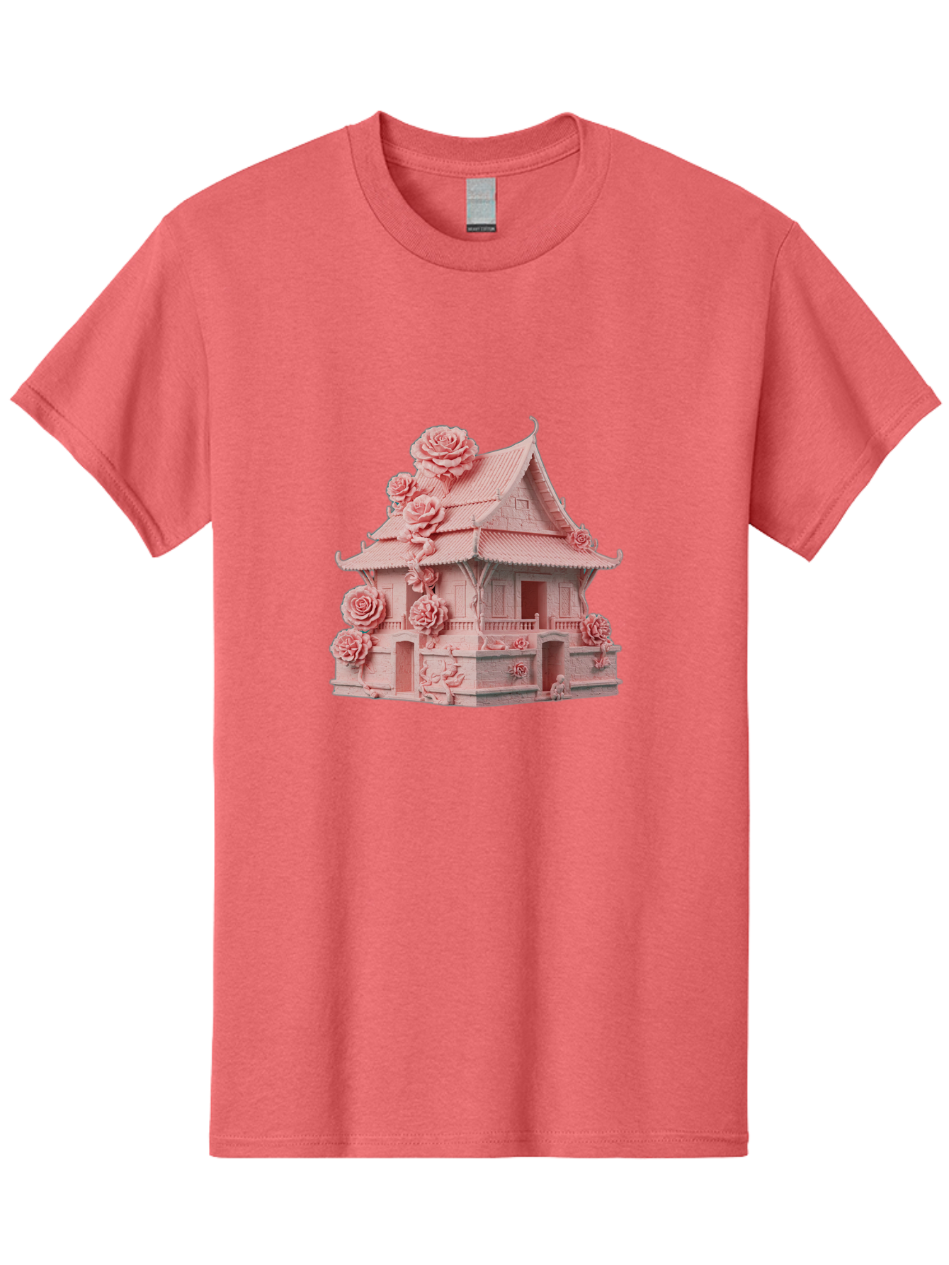 Pagoda-House-With-Roses Men'S Graphic Tee, 100% Cotton, Comfortable Casual Summer Wear, Machine Washable, Vintage Camera, Old Camera, Antique Camera, Black Camera, Classic Photography, Photography Equipment, Nostalgic Device, Film Camera, Bag921