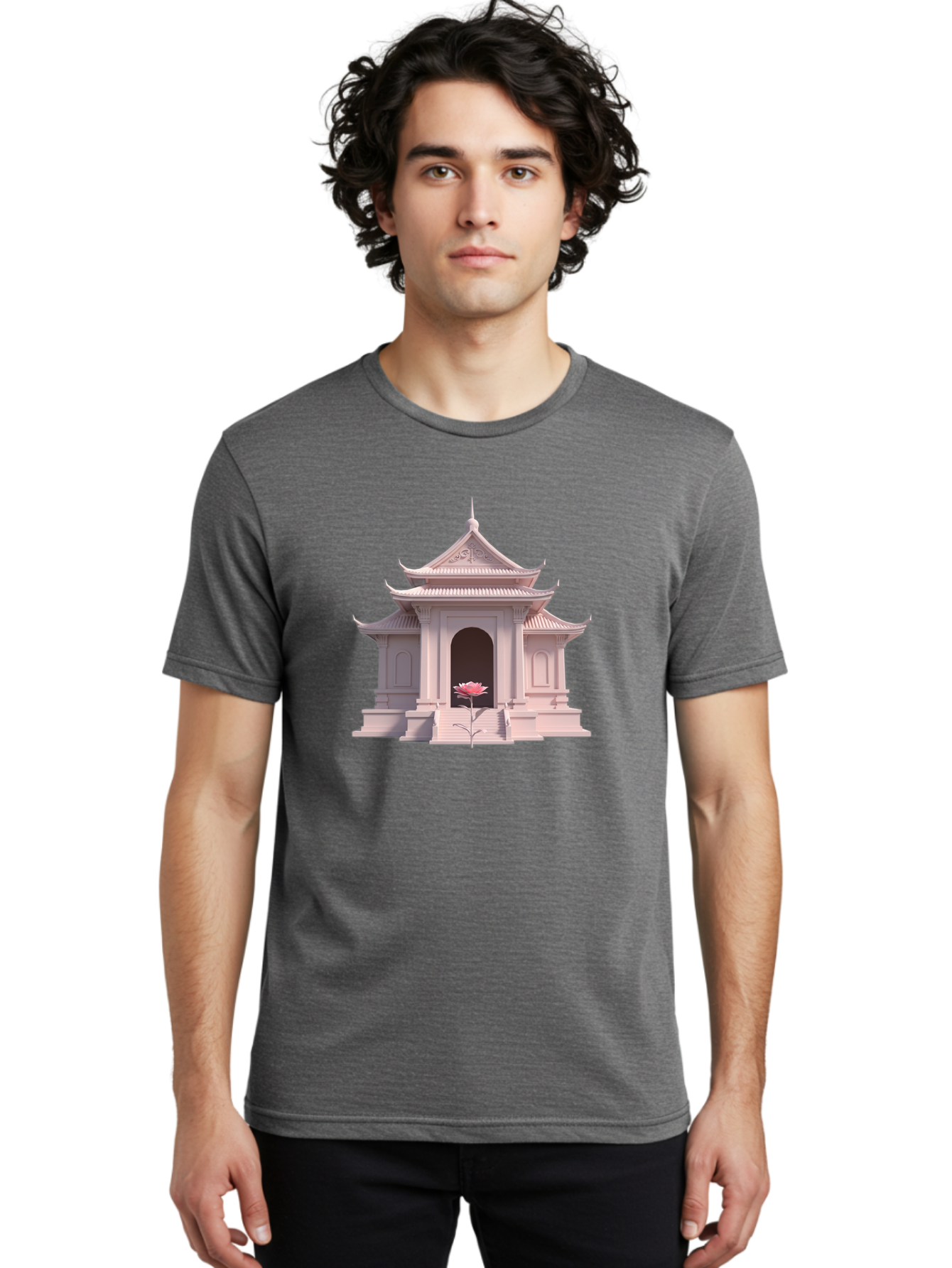Pagoda-Temple Men'S Graphic Tee, 100% Cotton, Comfortable Casual Summer Wear, Machine Washable, Vintage Camera, Old Camera, Antique Camera, Black Camera, Classic Photography, Photography Equipment, Nostalgic Device, Film Camera, Camera Art Bag922