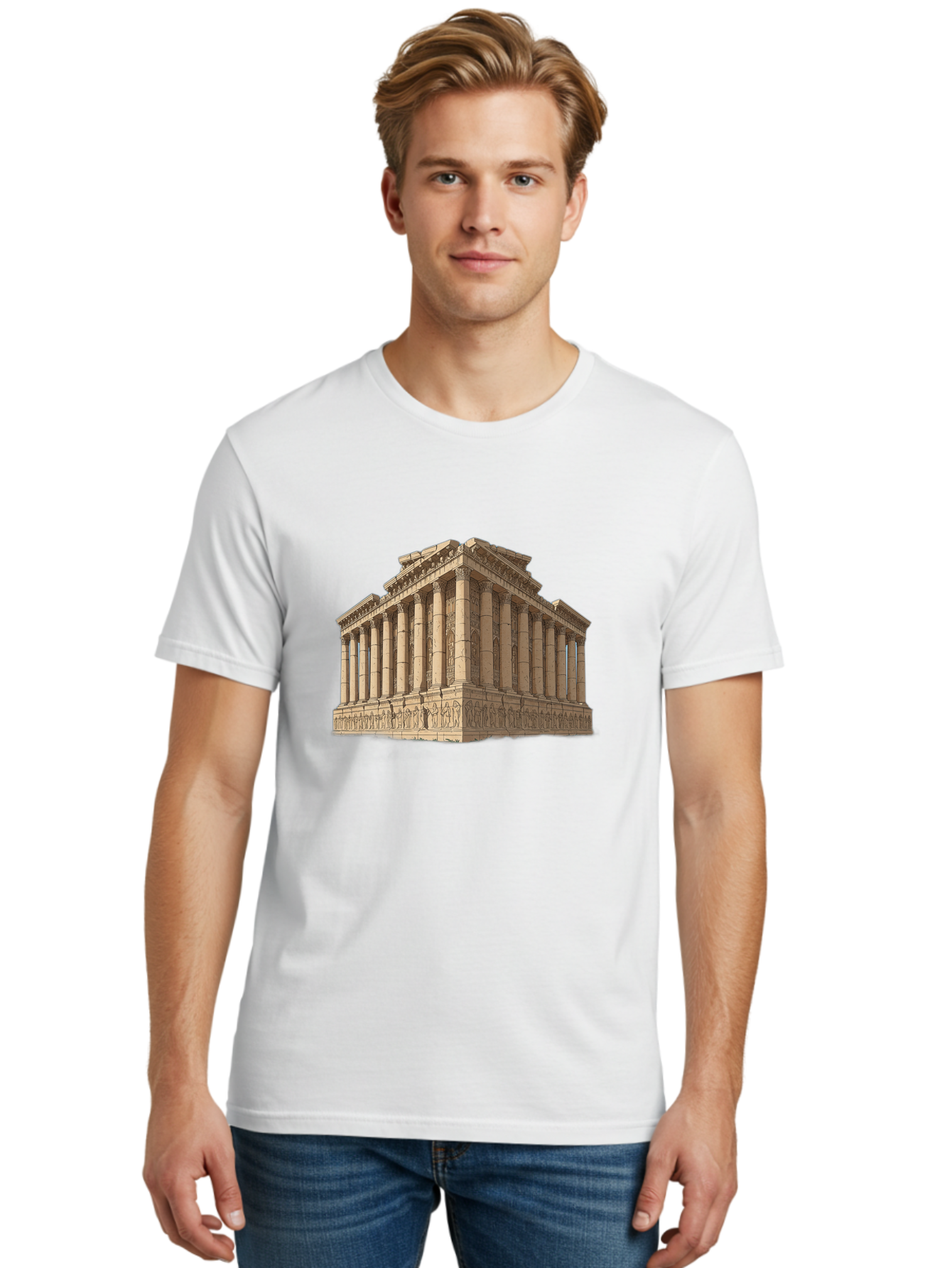 Parthenon-1 Men'S Graphic Tee, 100% Cotton, Comfortable Casual Summer Wear, Machine Washable, Vintage Camera, Old Camera, Antique Camera, Black Camera, Classic Photography, Photography Equipment, Nostalgic Device, Film Camera, Camera Art Bag933