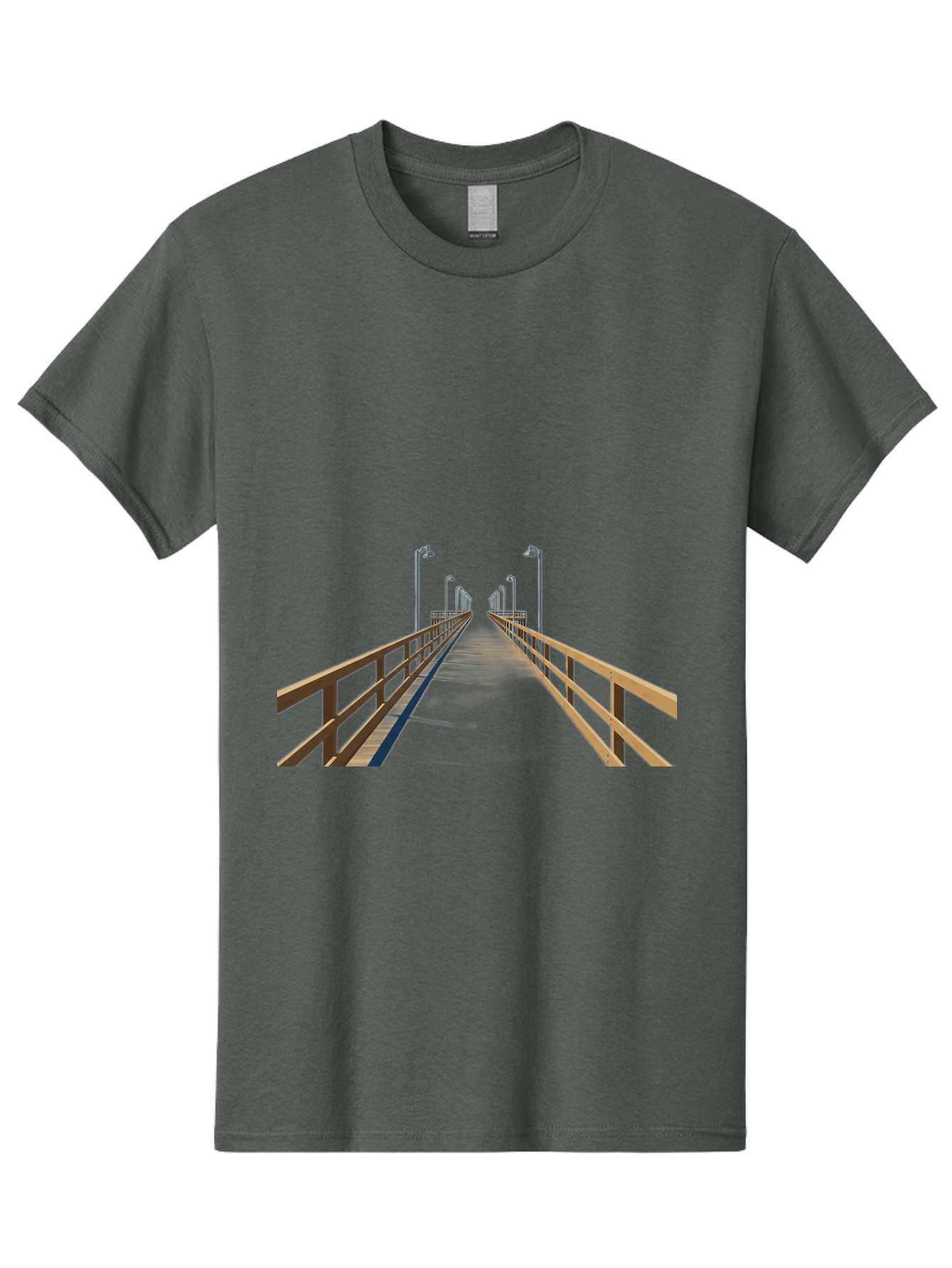 Pier-With-Street-Lights Men'S Graphic Tee, 100% Cotton, Comfortable Casual Summer Wear, Machine Washable, Vintage Camera, Old Camera, Antique Camera, Black Camera, Classic Photography, Photography Equipment, Nostalgic Device, Film Camera, Bag949