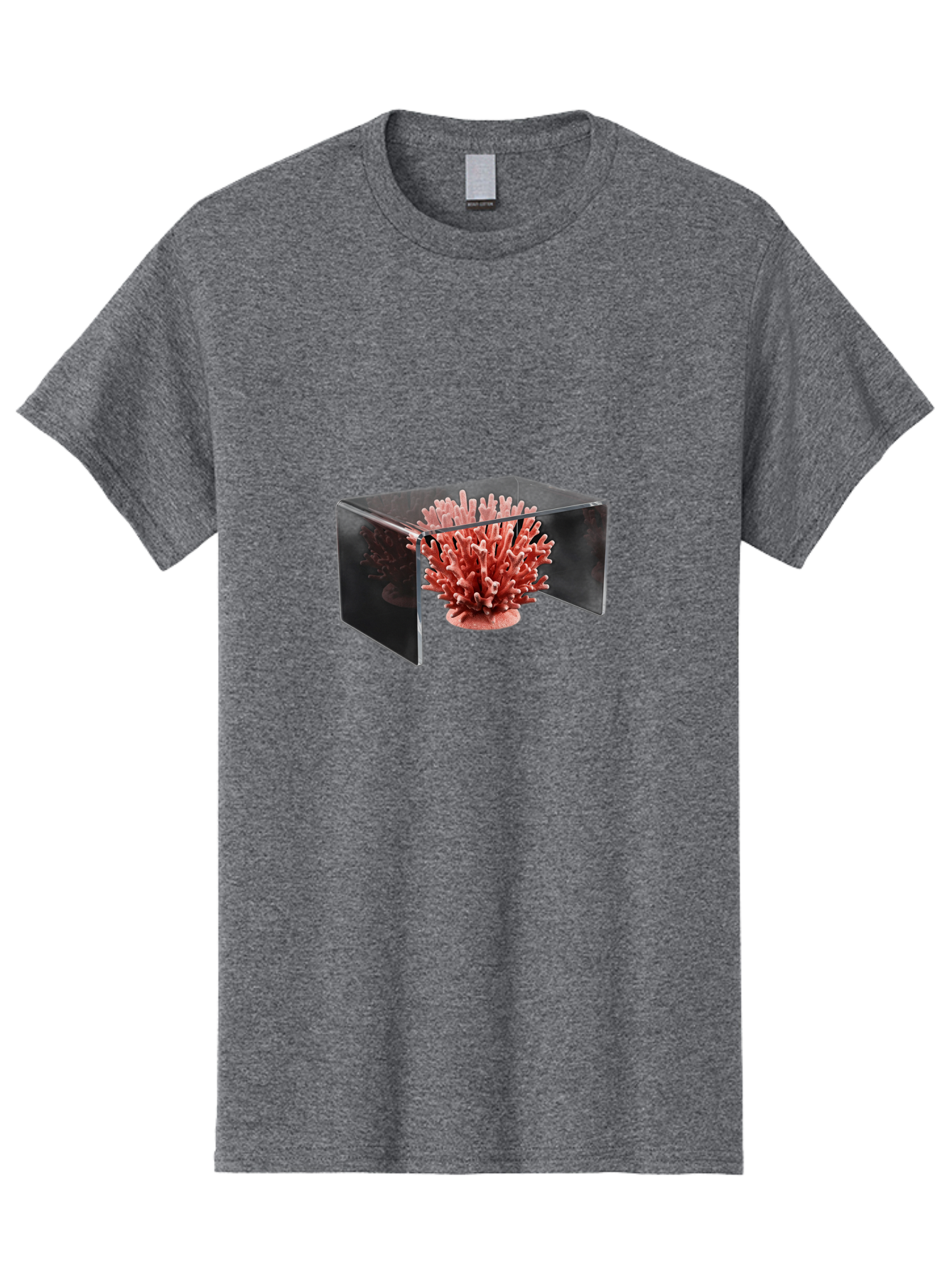 Pink-Coral-In-Cube Men'S Graphic Tee, 100% Cotton, Comfortable Casual Summer Wear, Machine Washable, Vintage Camera, Old Camera, Antique Camera, Black Camera, Classic Photography, Photography Equipment, Nostalgic Device, Film Camera, Bag952