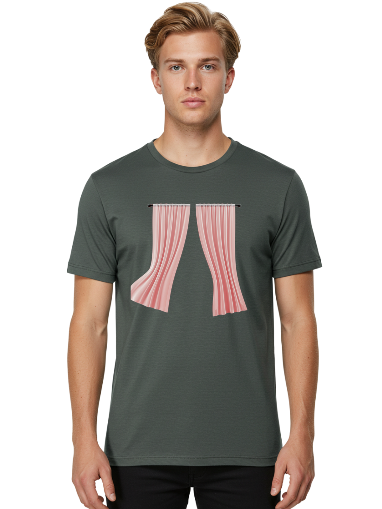 Pink-Curtains Men'S Graphic Tee, 100% Cotton, Comfortable Casual Summer Wear, Machine Washable, Vintage Camera, Old Camera, Antique Camera, Black Camera, Classic Photography, Photography Equipment, Nostalgic Device, Film Camera, Camera Art Bag953