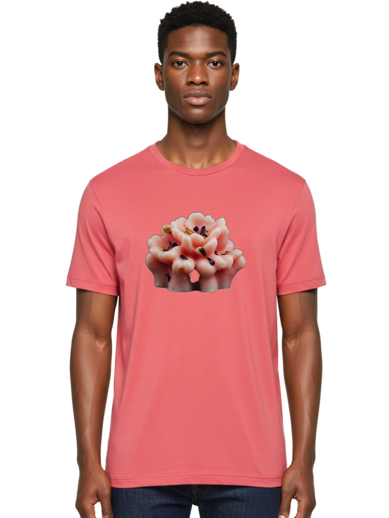 Pink-Flower-Shaped-Candle Men'S Graphic Tee, 100% Cotton, Comfortable Casual Summer Wear, Machine Washable, Vintage Camera, Old Camera, Antique Camera, Black Camera, Classic Photography, Photography Equipment, Nostalgic Device, Film Camera, Bag956