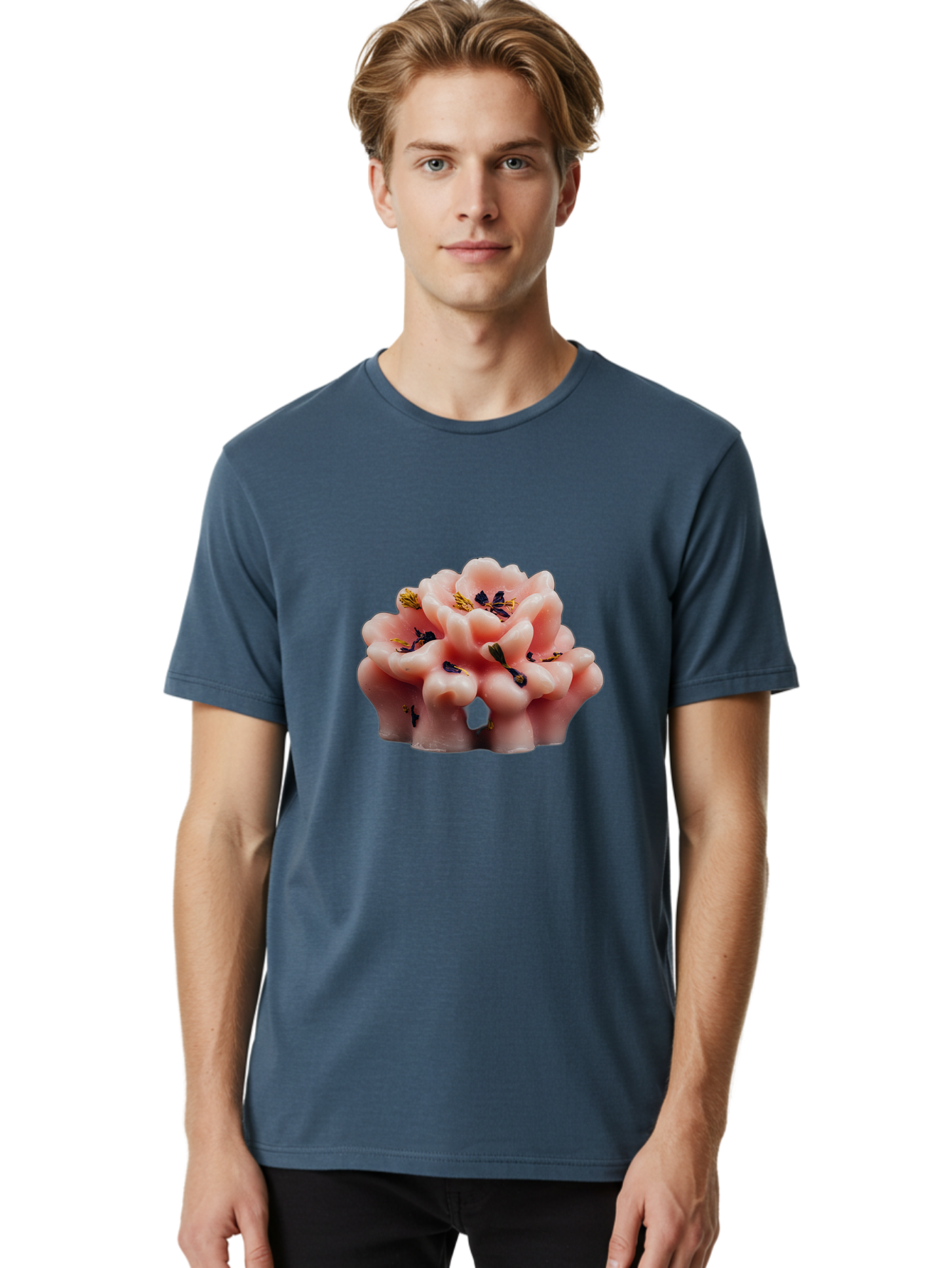 Pink-Flower-Shaped-Candle Men'S Graphic Tee, 100% Cotton, Comfortable Casual Summer Wear, Machine Washable, Vintage Camera, Old Camera, Antique Camera, Black Camera, Classic Photography, Photography Equipment, Nostalgic Device, Film Camera, Bag956