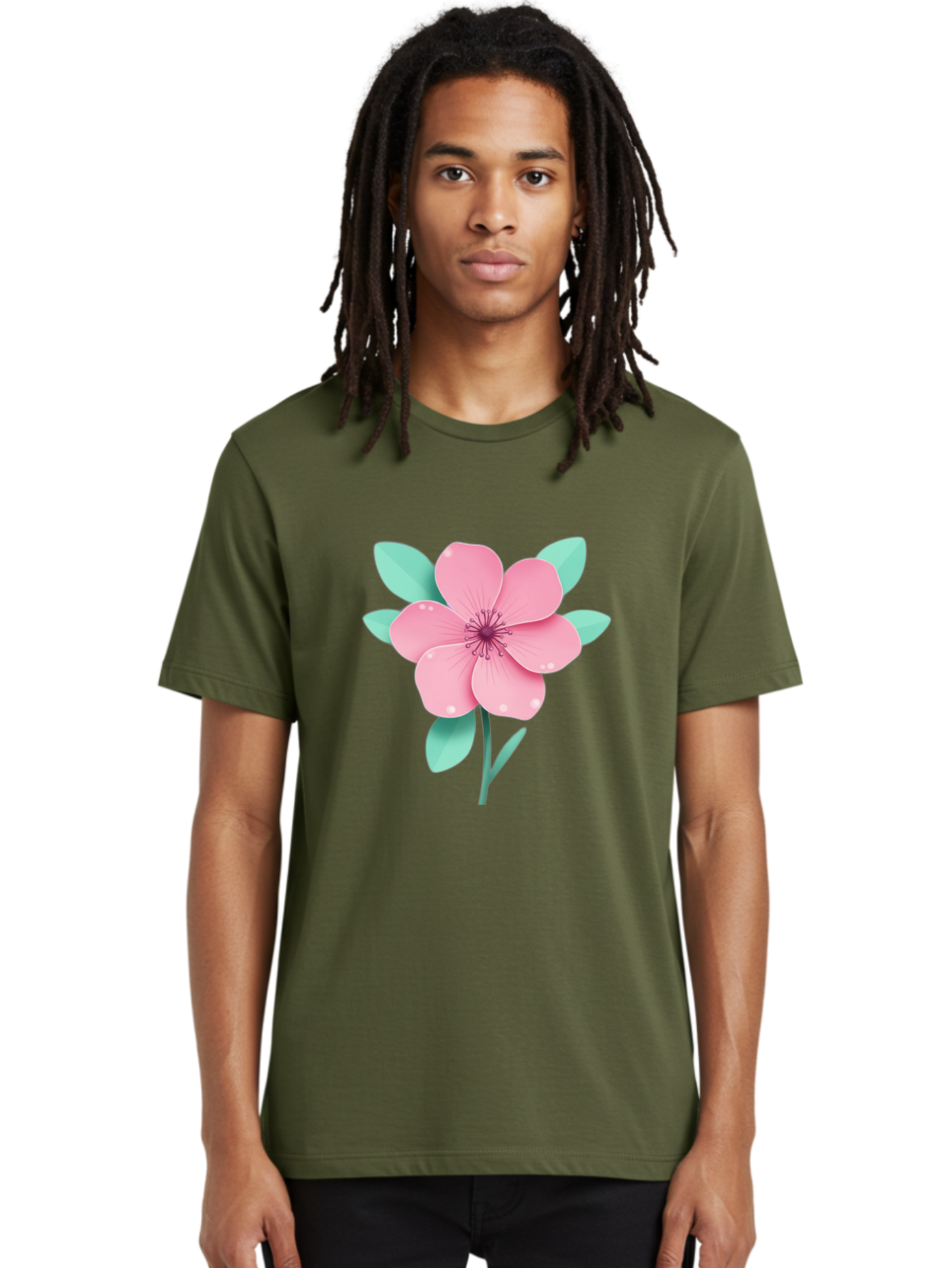 Pink-Flower Men'S Graphic Tee, 100% Cotton, Comfortable Casual Summer Wear, Machine Washable, Vintage Camera, Old Camera, Antique Camera, Black Camera, Classic Photography, Photography Equipment, Nostalgic Device, Film Camera, Camera Art Bag957