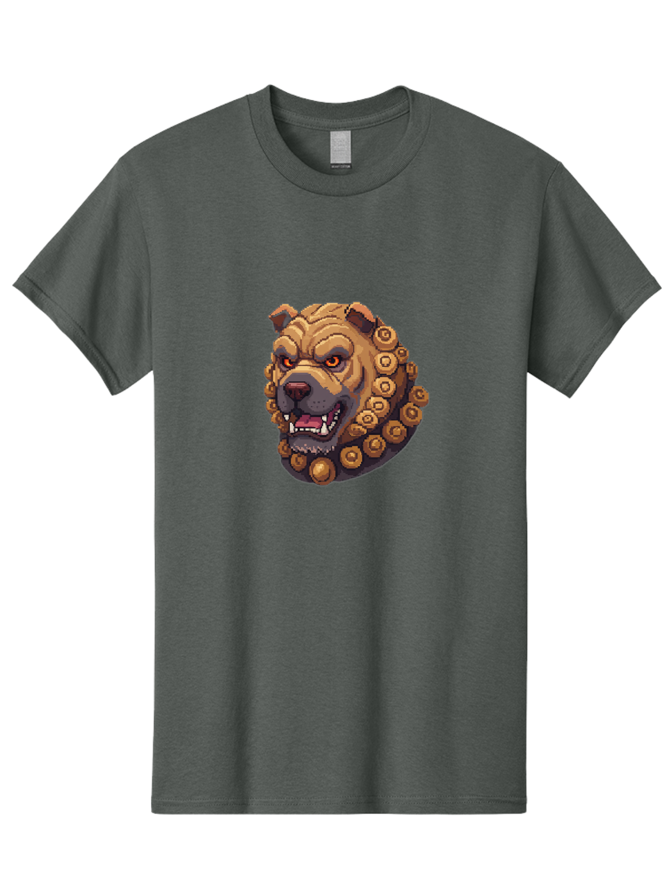 Pixelated-Dog-Head-With-Spiked-Collar Men'S Graphic Tee, 100% Cotton, Comfortable Casual Summer Wear, Machine Washable, Vintage Camera, Old Camera, Antique Camera, Black Camera, Classic Photography, Photography Equipment, Nostalgic Device, Bag976