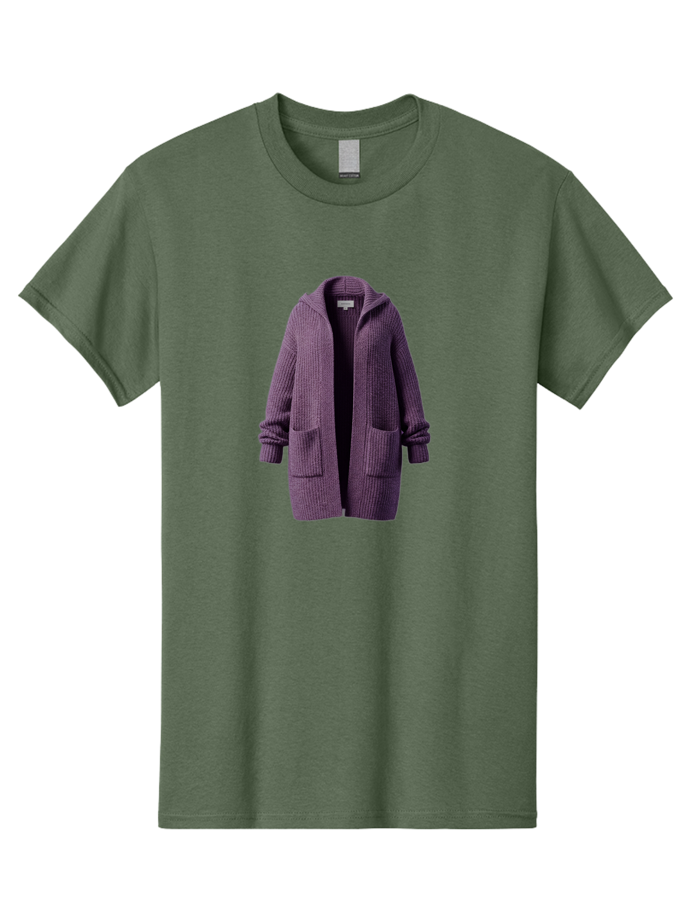 Purple-Knit-Cardigan Men'S Graphic Tee, 100% Cotton, Comfortable Casual Summer Wear, Machine Washable, Vintage Camera, Old Camera, Antique Camera, Black Camera, Classic Photography, Photography Equipment, Nostalgic Device, Film Camera, Bag991