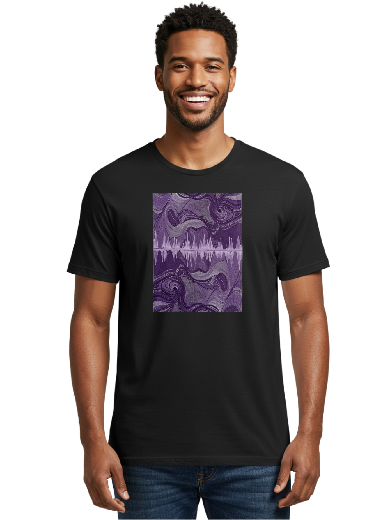 Purple-Sound-Wave Men'S Graphic Tee, 100% Cotton, Comfortable Casual Summer Wear, Machine Washable, Vintage Camera, Old Camera, Antique Camera, Black Camera, Classic Photography, Photography Equipment, Nostalgic Device, Film Camera, Camera Art Bag996