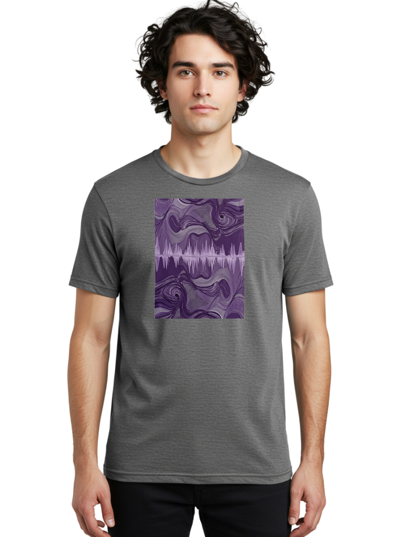 Purple-Sound-Wave Men'S Graphic Tee, 100% Cotton, Comfortable Casual Summer Wear, Machine Washable, Vintage Camera, Old Camera, Antique Camera, Black Camera, Classic Photography, Photography Equipment, Nostalgic Device, Film Camera, Camera Art Bag996