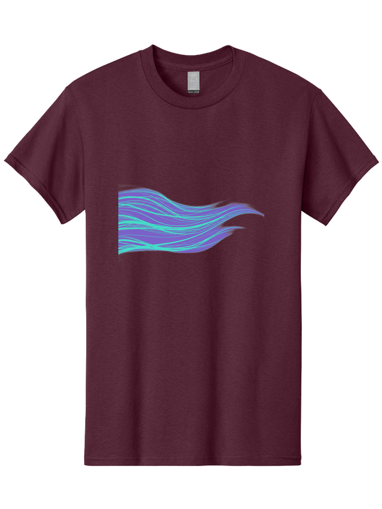 Purple-Wave-Lines Men'S Graphic Tee, 100% Cotton, Comfortable Casual Summer Wear, Machine Washable, Vintage Camera, Old Camera, Antique Camera, Black Camera, Classic Photography, Photography Equipment, Nostalgic Device, Film Camera, Camera Art Bag998