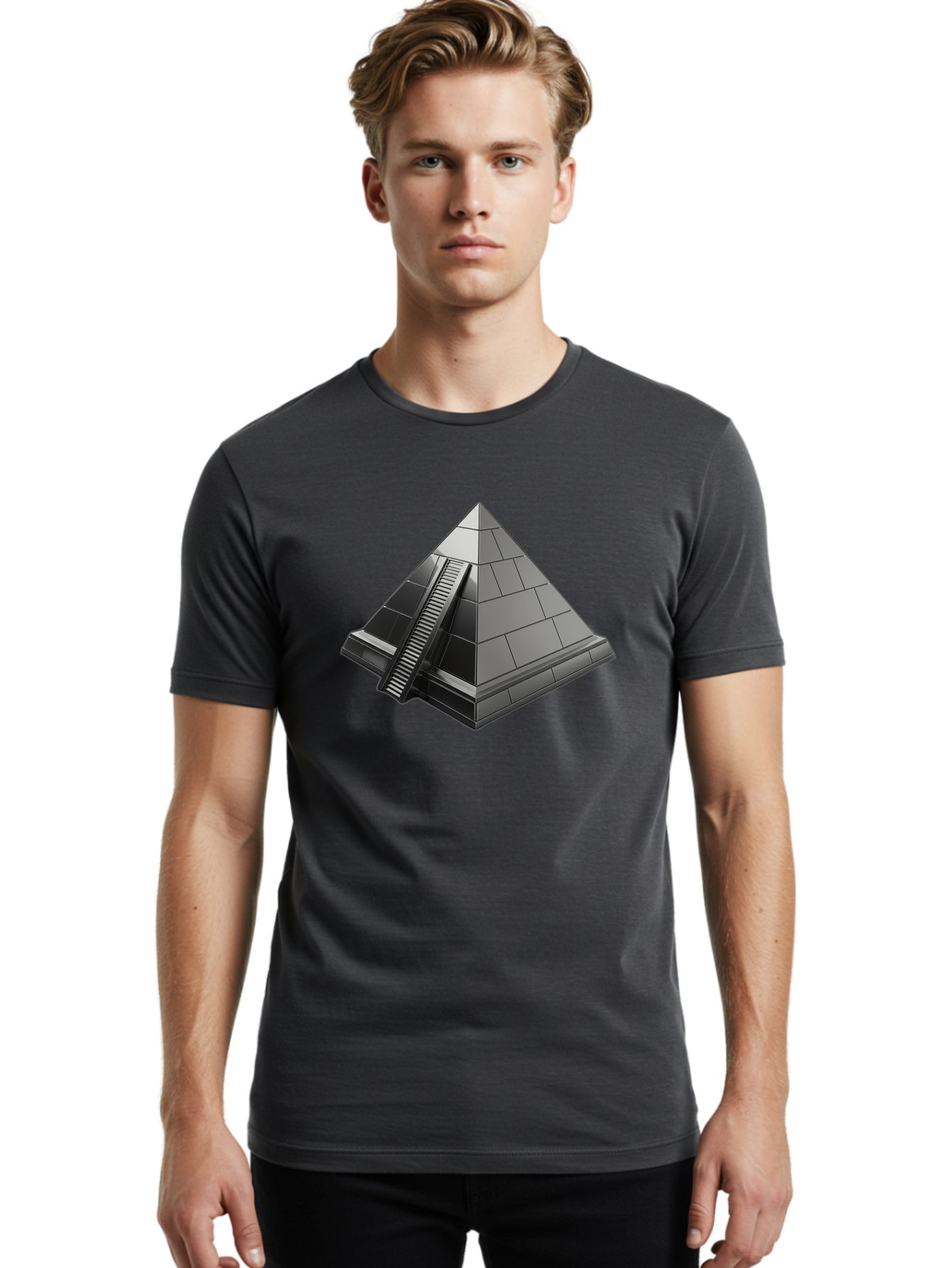 Pyramid Men'S Graphic Tee, 100% Cotton, Comfortable Casual Summer Wear, Machine Washable, Vintage Camera, Old Camera, Antique Camera, Black Camera, Classic Photography, Photography Equipment, Nostalgic Device, Film Camera, Camera Art Bah000