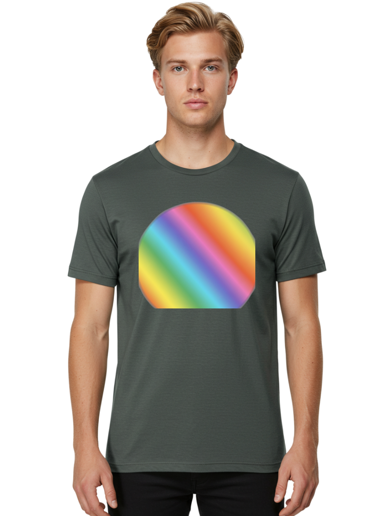 Rainbow-Orb Men'S Graphic Tee, 100% Cotton, Comfortable Casual Summer Wear, Machine Washable, Vintage Camera, Old Camera, Antique Camera, Black Camera, Classic Photography, Photography Equipment, Nostalgic Device, Film Camera, Camera Art Bah006