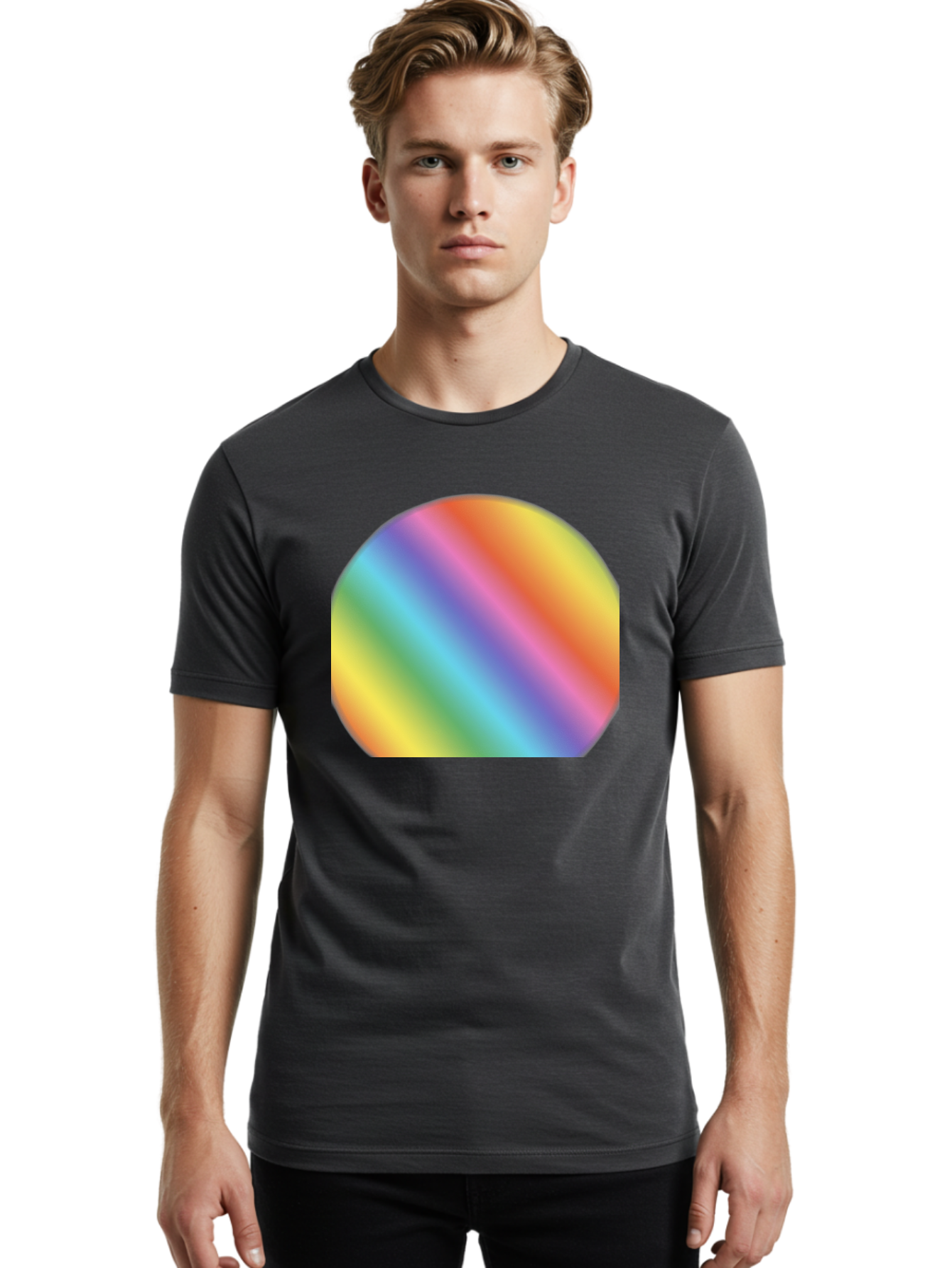 Rainbow-Orb Men'S Graphic Tee, 100% Cotton, Comfortable Casual Summer Wear, Machine Washable, Vintage Camera, Old Camera, Antique Camera, Black Camera, Classic Photography, Photography Equipment, Nostalgic Device, Film Camera, Camera Art Bah006