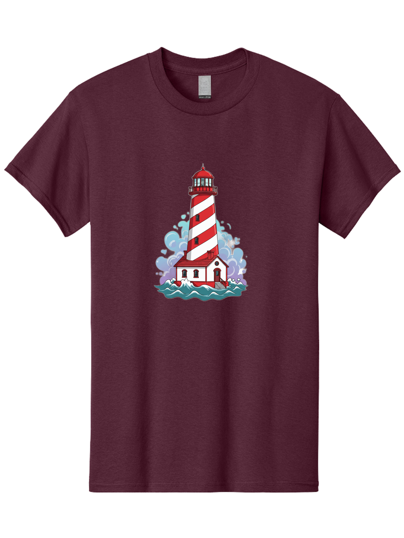 Red-And-White-Lighthouse Men'S Graphic Tee, 100% Cotton, Comfortable Casual Summer Wear, Machine Washable, Vintage Camera, Old Camera, Antique Camera, Black Camera, Classic Photography, Photography Equipment, Nostalgic Device, Film Camera, Bah012