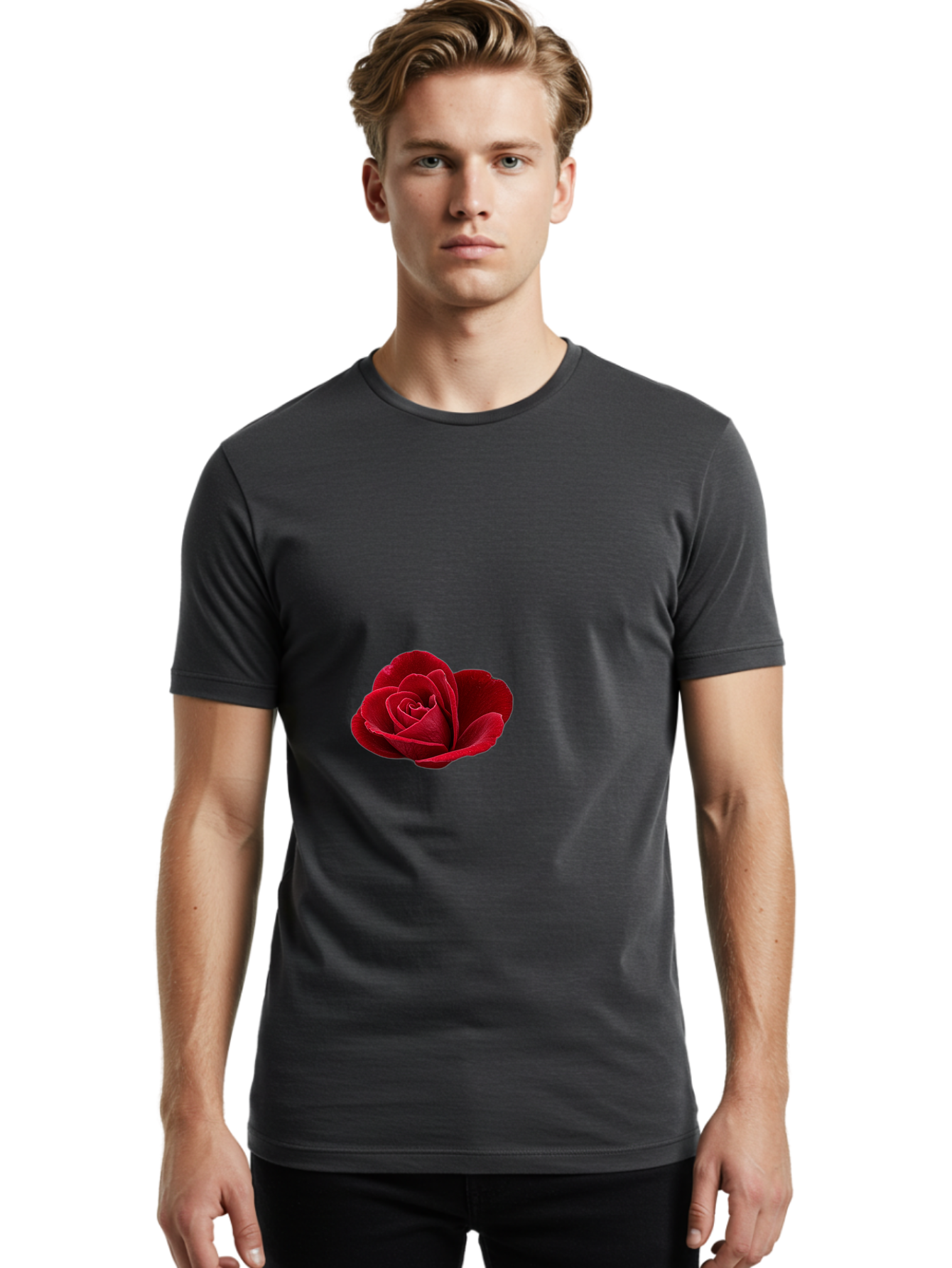 Red-Rose Men'S Graphic Tee, 100% Cotton, Comfortable Casual Summer Wear, Machine Washable, Vintage Camera, Old Camera, Antique Camera, Black Camera, Classic Photography, Photography Equipment, Nostalgic Device, Film Camera, Camera Art Bah021