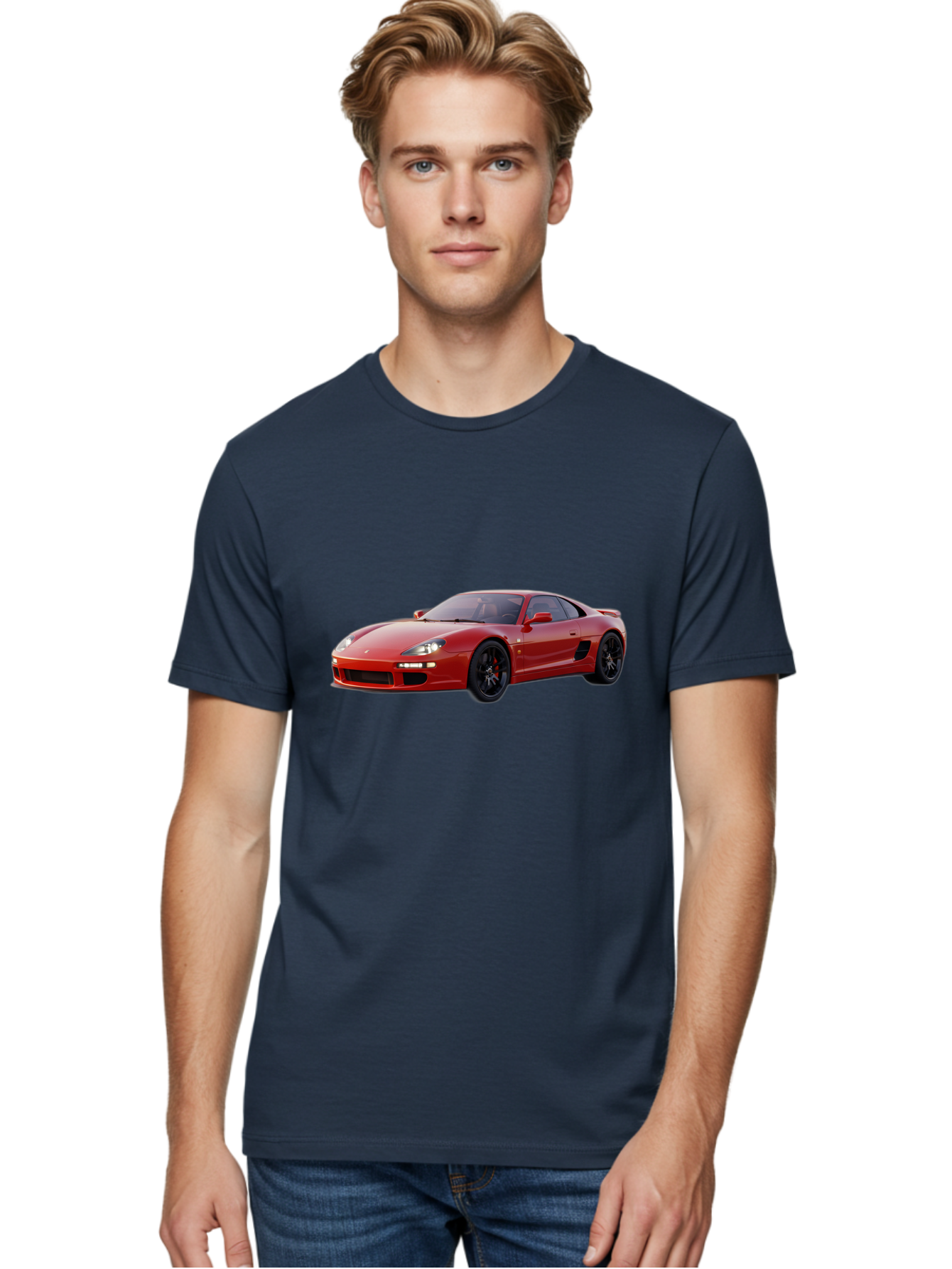 Red-Sports-Car Men'S Graphic Tee, 100% Cotton, Comfortable Casual Summer Wear, Machine Washable, Vintage Camera, Old Camera, Antique Camera, Black Camera, Classic Photography, Photography Equipment, Nostalgic Device, Film Camera, Camera Art Bah023
