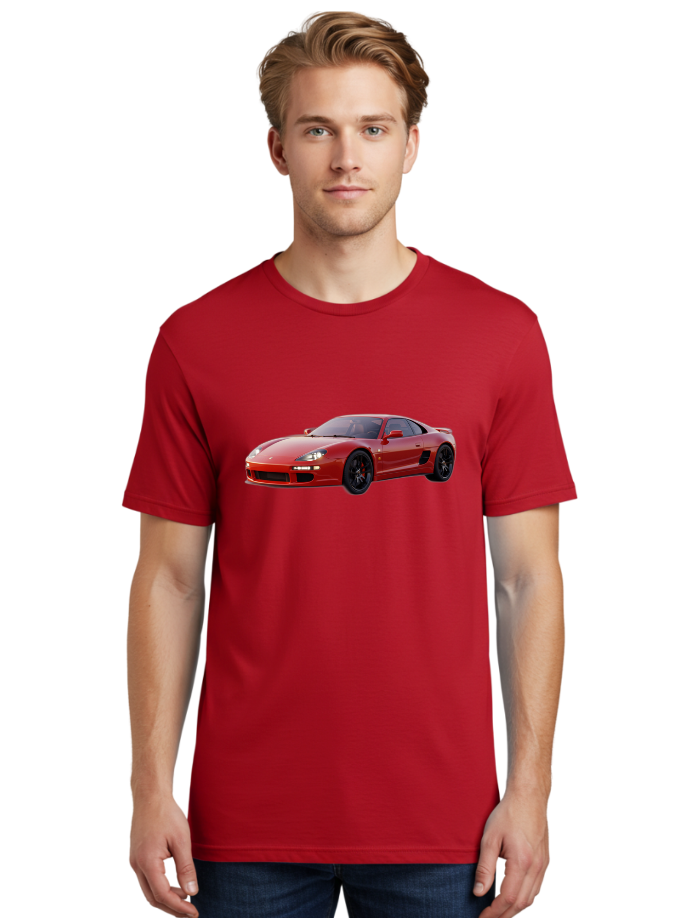 Red-Sports-Car Men'S Graphic Tee, 100% Cotton, Comfortable Casual Summer Wear, Machine Washable, Vintage Camera, Old Camera, Antique Camera, Black Camera, Classic Photography, Photography Equipment, Nostalgic Device, Film Camera, Camera Art Bah023