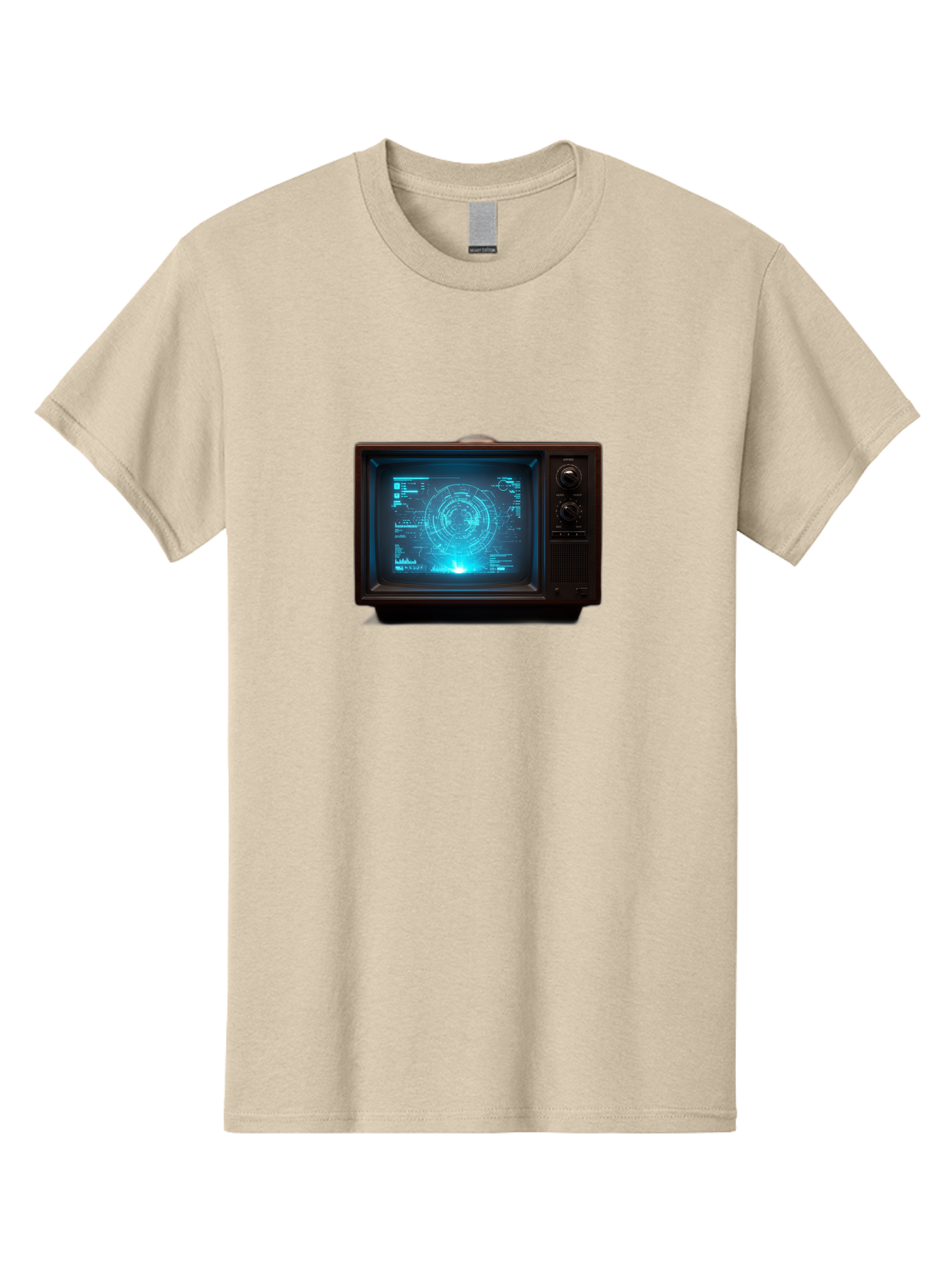 Retro-Tv-With-Radar-Screen Men'S Graphic Tee, 100% Cotton, Comfortable Casual Summer Wear, Machine Washable, Vintage Camera, Old Camera, Antique Camera, Black Camera, Classic Photography, Photography Equipment, Nostalgic Device, Film Camera, Bah025