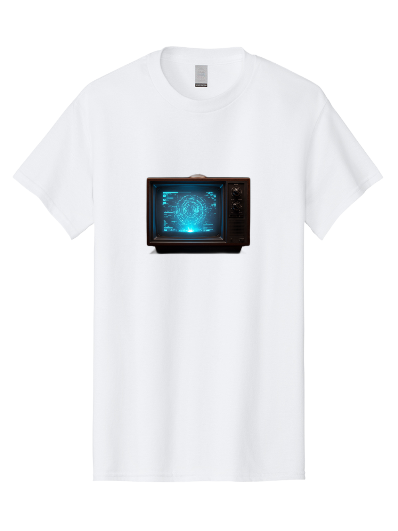 Retro-Tv-With-Radar-Screen Men'S Graphic Tee, 100% Cotton, Comfortable Casual Summer Wear, Machine Washable, Vintage Camera, Old Camera, Antique Camera, Black Camera, Classic Photography, Photography Equipment, Nostalgic Device, Film Camera, Bah025
