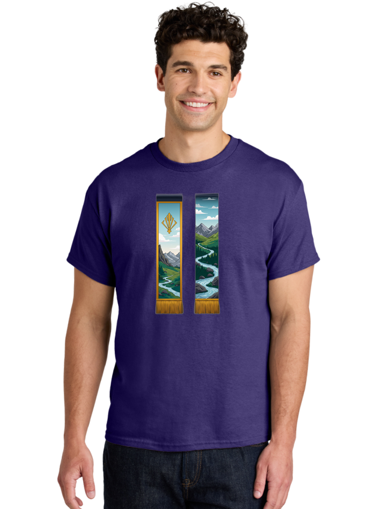 River-Landscape-Banners Men'S Graphic Tee, 100% Cotton, Comfortable Casual Summer Wear, Machine Washable, Vintage Camera, Old Camera, Antique Camera, Black Camera, Classic Photography, Photography Equipment, Nostalgic Device, Film Camera, Bah026