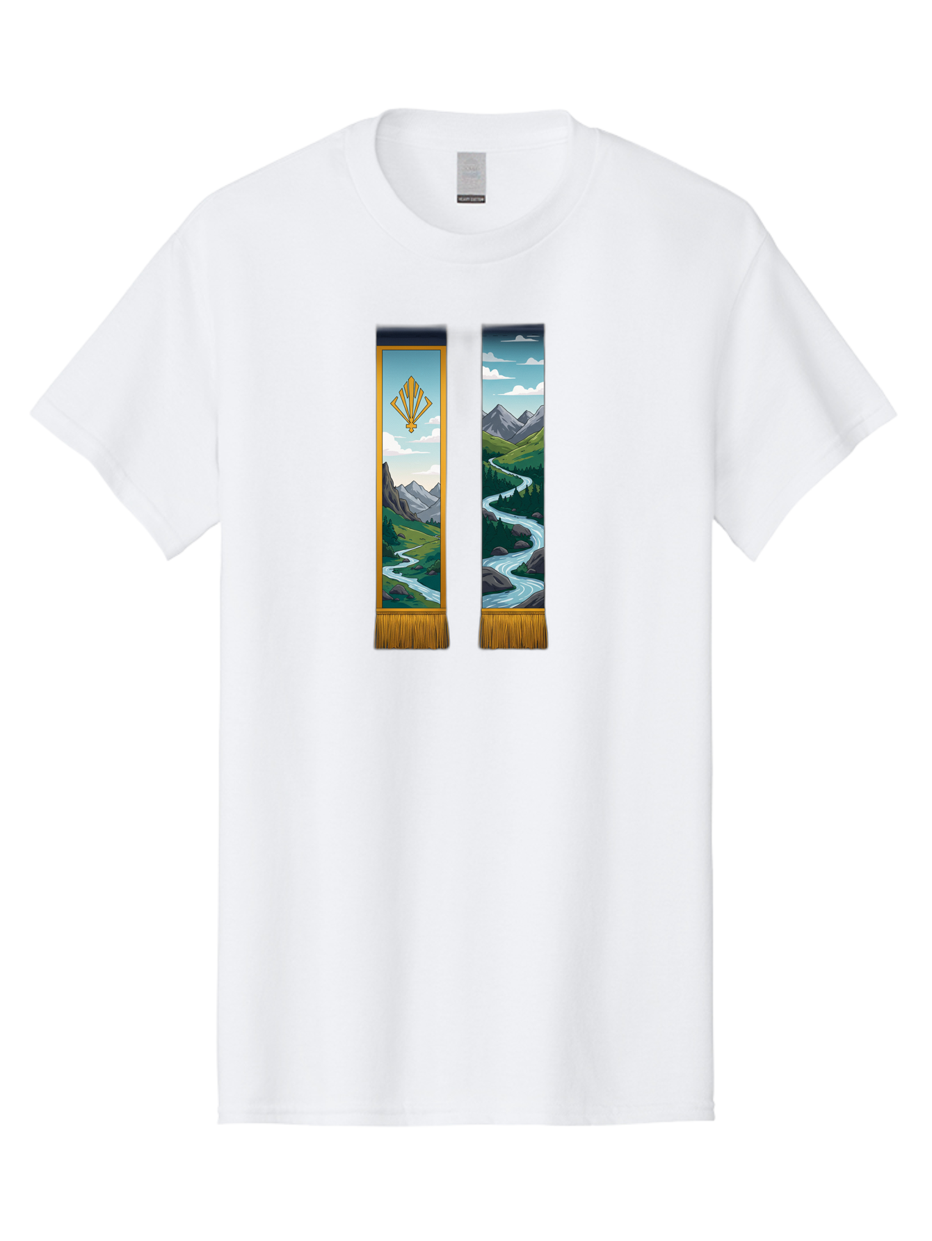 River-Landscape-Banners Men'S Graphic Tee, 100% Cotton, Comfortable Casual Summer Wear, Machine Washable, Vintage Camera, Old Camera, Antique Camera, Black Camera, Classic Photography, Photography Equipment, Nostalgic Device, Film Camera, Bah026