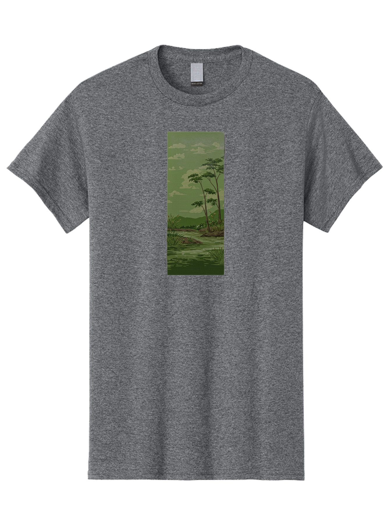 River-Landscape Men'S Graphic Tee, 100% Cotton, Comfortable Casual Summer Wear, Machine Washable, Vintage Camera, Old Camera, Antique Camera, Black Camera, Classic Photography, Photography Equipment, Nostalgic Device, Film Camera, Camera Art Bah027