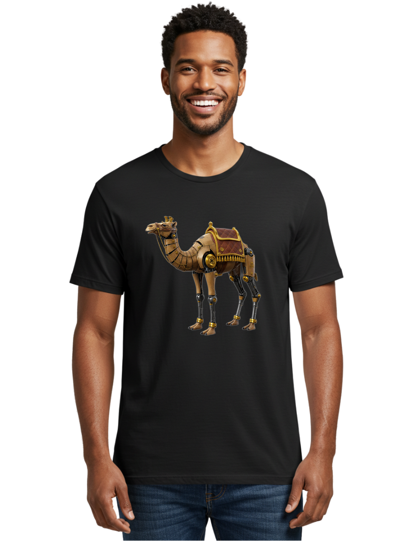 Robo-Camel Men'S Graphic Tee, 100% Cotton, Comfortable Casual Summer Wear, Machine Washable, Vintage Camera, Old Camera, Antique Camera, Black Camera, Classic Photography, Photography Equipment, Nostalgic Device, Film Camera, Camera Art Bah029