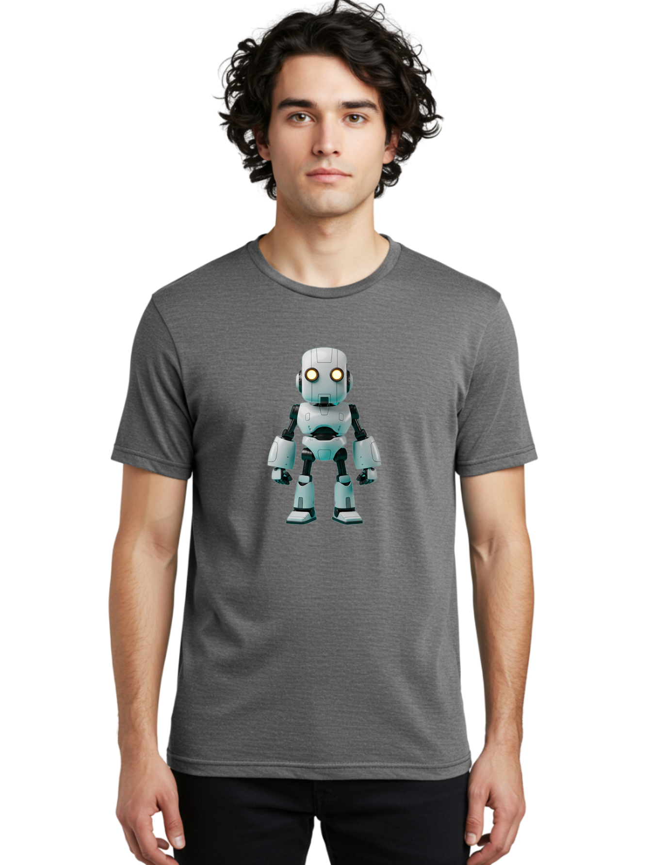 Robot Men'S Graphic Tee, 100% Cotton, Comfortable Casual Summer Wear, Machine Washable, Vintage Camera, Old Camera, Antique Camera, Black Camera, Classic Photography, Photography Equipment, Nostalgic Device, Film Camera, Camera Art Bah035