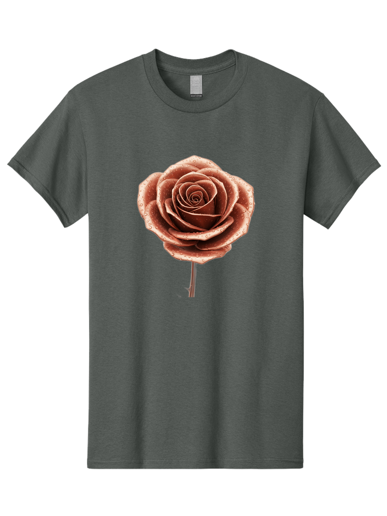 Rose-With-Water-Droplets Men'S Graphic Tee, 100% Cotton, Comfortable Casual Summer Wear, Machine Washable, Vintage Camera, Old Camera, Antique Camera, Black Camera, Classic Photography, Photography Equipment, Nostalgic Device, Film Camera, Bah045