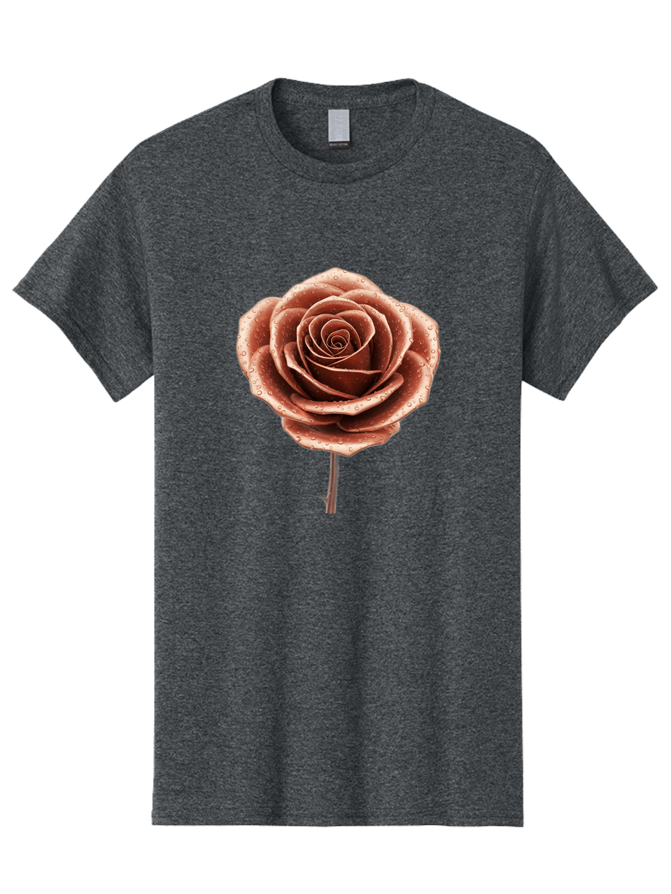 Rose-With-Water-Droplets Men'S Graphic Tee, 100% Cotton, Comfortable Casual Summer Wear, Machine Washable, Vintage Camera, Old Camera, Antique Camera, Black Camera, Classic Photography, Photography Equipment, Nostalgic Device, Film Camera, Bah045