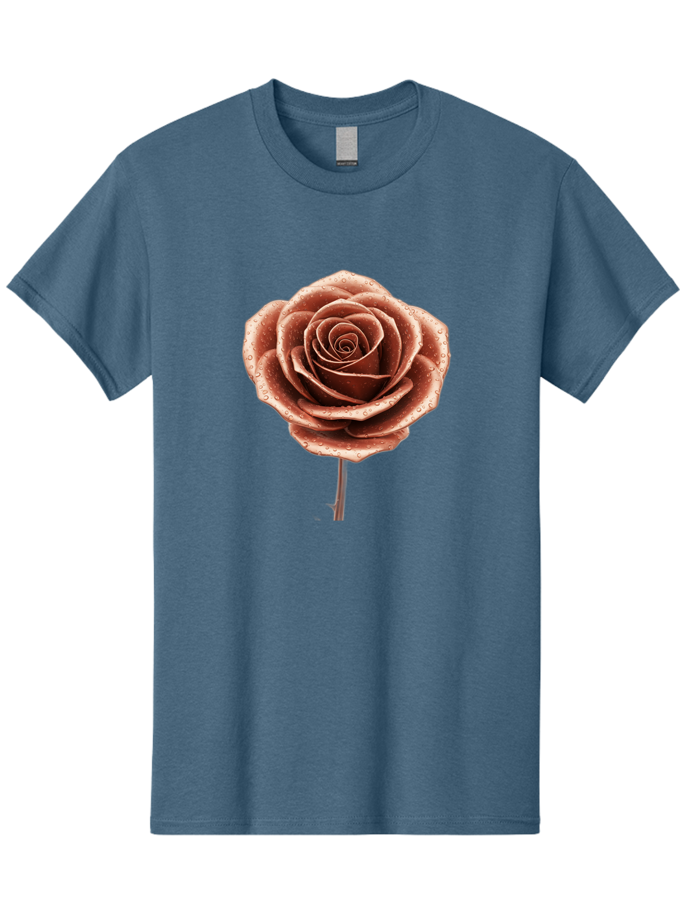 Rose-With-Water-Droplets Men'S Graphic Tee, 100% Cotton, Comfortable Casual Summer Wear, Machine Washable, Vintage Camera, Old Camera, Antique Camera, Black Camera, Classic Photography, Photography Equipment, Nostalgic Device, Film Camera, Bah045