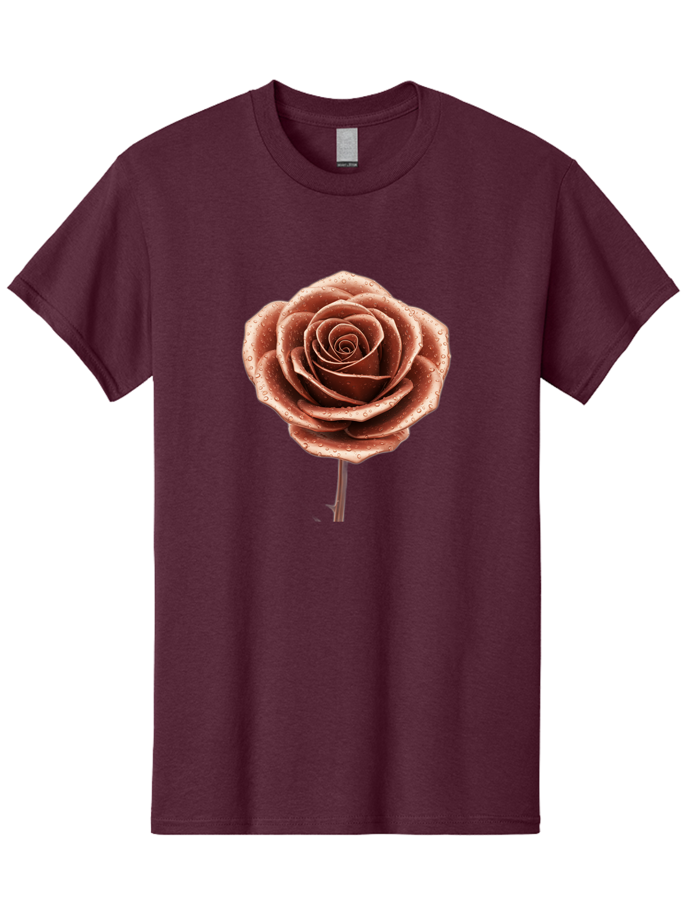 Rose-With-Water-Droplets Men'S Graphic Tee, 100% Cotton, Comfortable Casual Summer Wear, Machine Washable, Vintage Camera, Old Camera, Antique Camera, Black Camera, Classic Photography, Photography Equipment, Nostalgic Device, Film Camera, Bah045