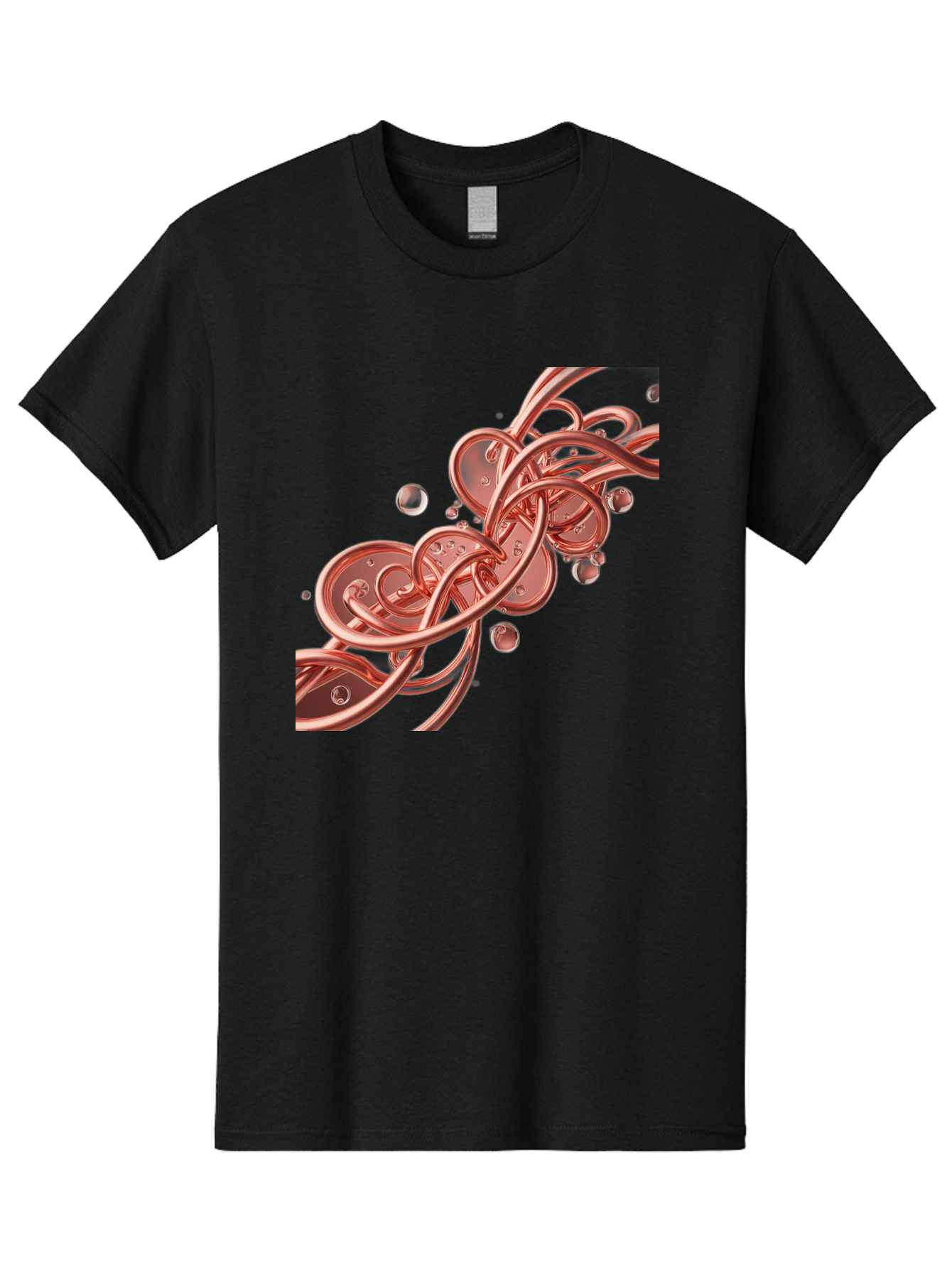 Rosegold-Abstract-Swirl Men'S Graphic Tee, 100% Cotton, Comfortable Casual Summer Wear, Machine Washable, Vintage Camera, Old Camera, Antique Camera, Black Camera, Classic Photography, Photography Equipment, Nostalgic Device, Film Camera, Bah046