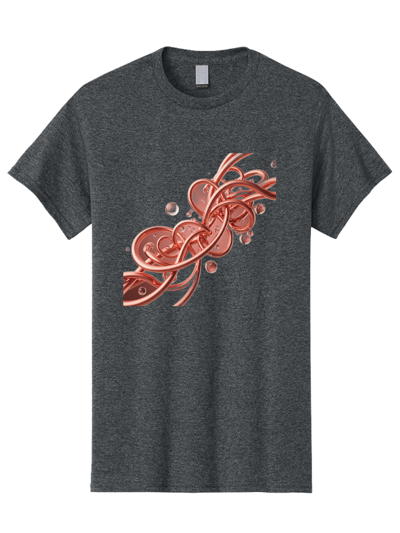 Rosegold-Abstract-Swirl Men'S Graphic Tee, 100% Cotton, Comfortable Casual Summer Wear, Machine Washable, Vintage Camera, Old Camera, Antique Camera, Black Camera, Classic Photography, Photography Equipment, Nostalgic Device, Film Camera, Bah046