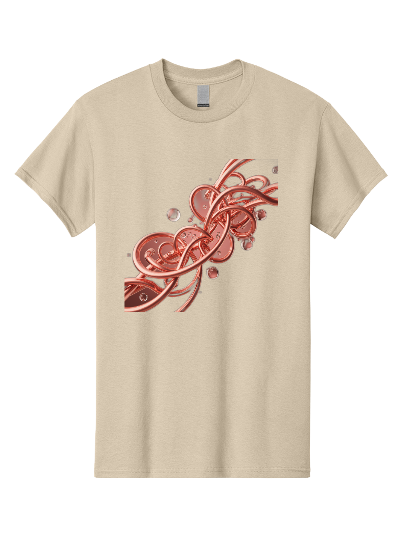 Rosegold-Abstract-Swirl Men'S Graphic Tee, 100% Cotton, Comfortable Casual Summer Wear, Machine Washable, Vintage Camera, Old Camera, Antique Camera, Black Camera, Classic Photography, Photography Equipment, Nostalgic Device, Film Camera, Bah046