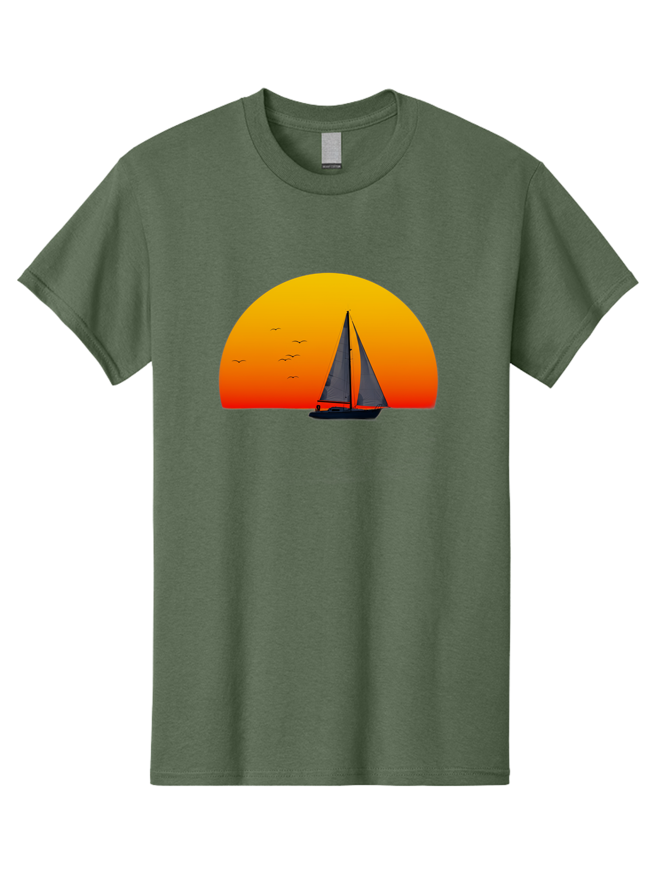 Sailboat-At-Sunset Men'S Graphic Tee, 100% Cotton, Comfortable Casual Summer Wear, Machine Washable, Vintage Camera, Old Camera, Antique Camera, Black Camera, Classic Photography, Photography Equipment, Nostalgic Device, Film Camera, Bah055