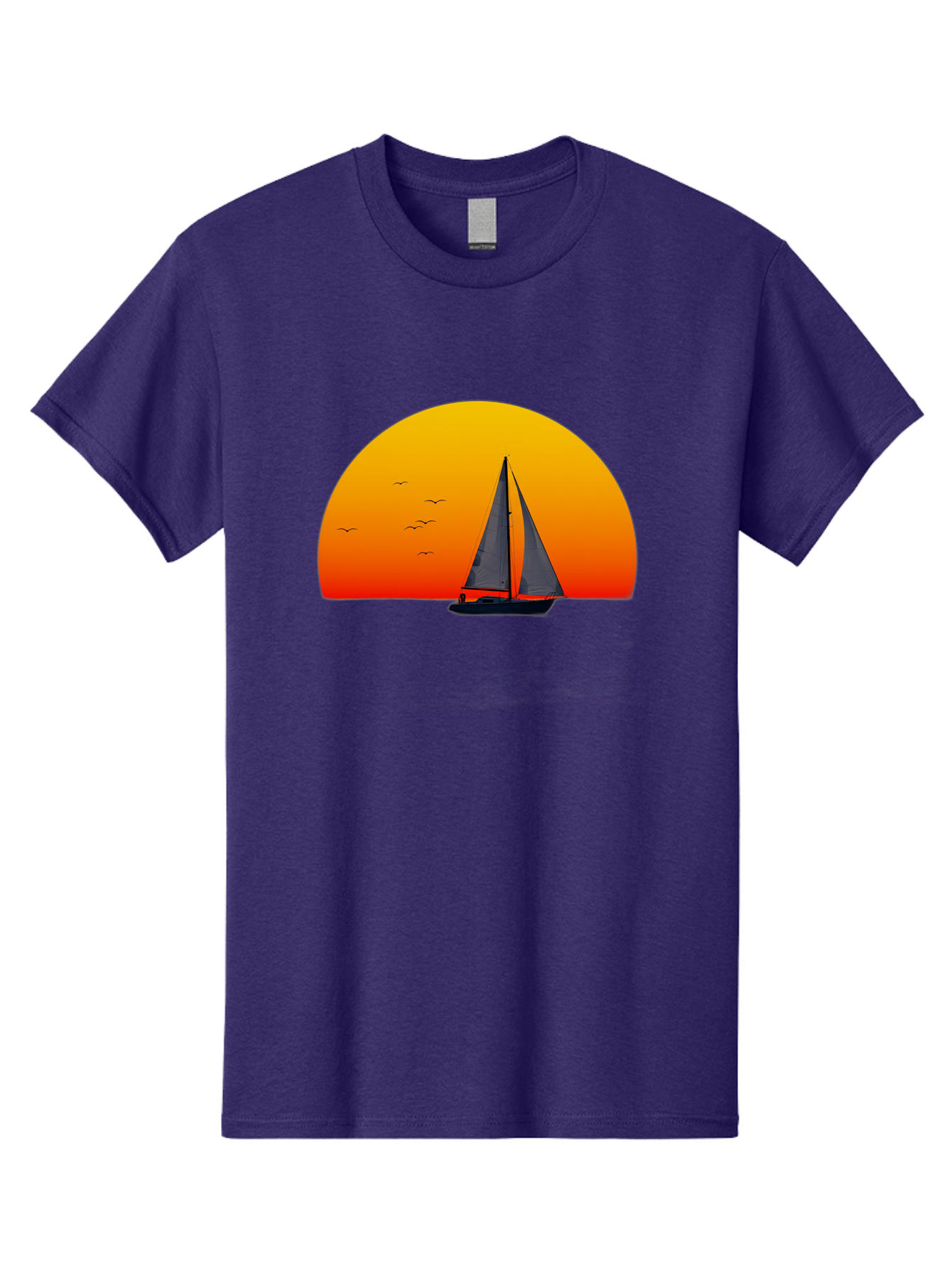 Sailboat-At-Sunset Men'S Graphic Tee, 100% Cotton, Comfortable Casual Summer Wear, Machine Washable, Vintage Camera, Old Camera, Antique Camera, Black Camera, Classic Photography, Photography Equipment, Nostalgic Device, Film Camera, Bah055