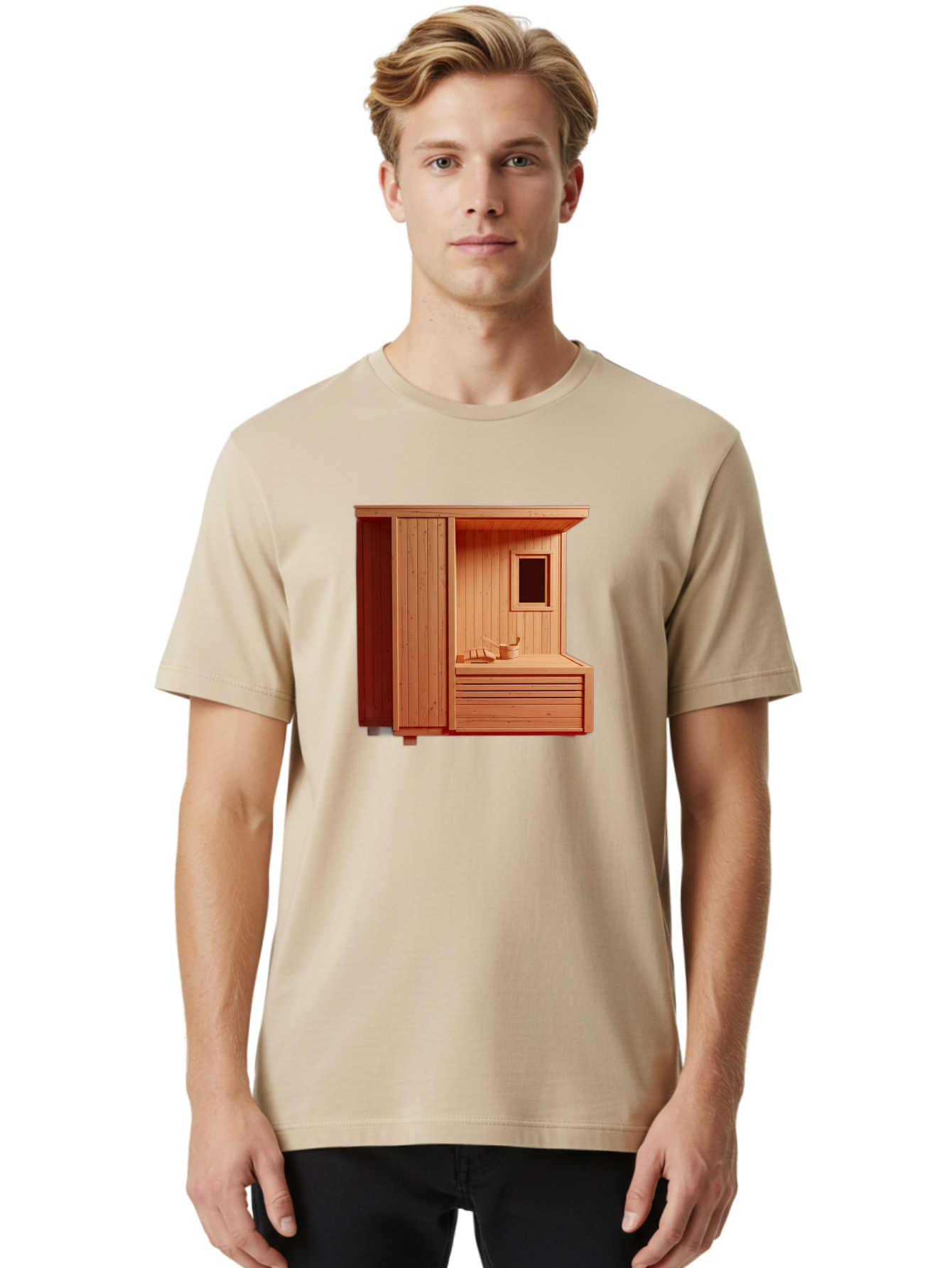 Sauna-Room Men'S Graphic Tee, 100% Cotton, Comfortable Casual Summer Wear, Machine Washable, Vintage Camera, Old Camera, Antique Camera, Black Camera, Classic Photography, Photography Equipment, Nostalgic Device, Film Camera, Camera Art Bah068