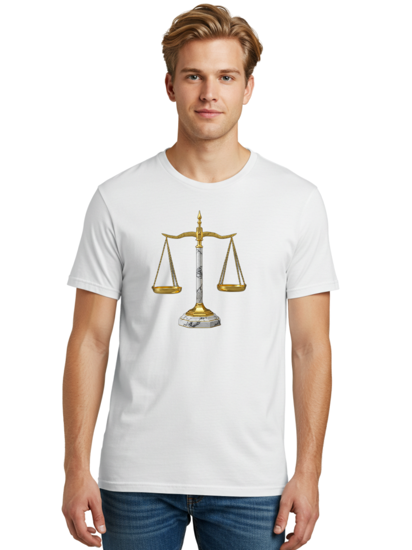 Scales-Of-Justice-1 Men'S Graphic Tee, 100% Cotton, Comfortable Casual Summer Wear, Machine Washable, Vintage Camera, Old Camera, Antique Camera, Black Camera, Classic Photography, Photography Equipment, Nostalgic Device, Film Camera, Bah070