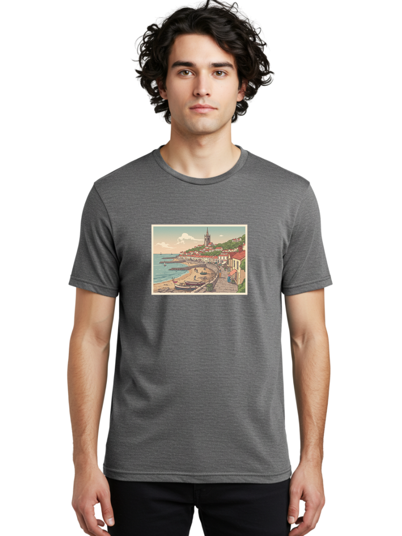 Seaside-Village Men'S Graphic Tee, 100% Cotton, Comfortable Casual Summer Wear, Machine Washable, Vintage Camera, Old Camera, Antique Camera, Black Camera, Classic Photography, Photography Equipment, Nostalgic Device, Film Camera, Camera Art Bah083