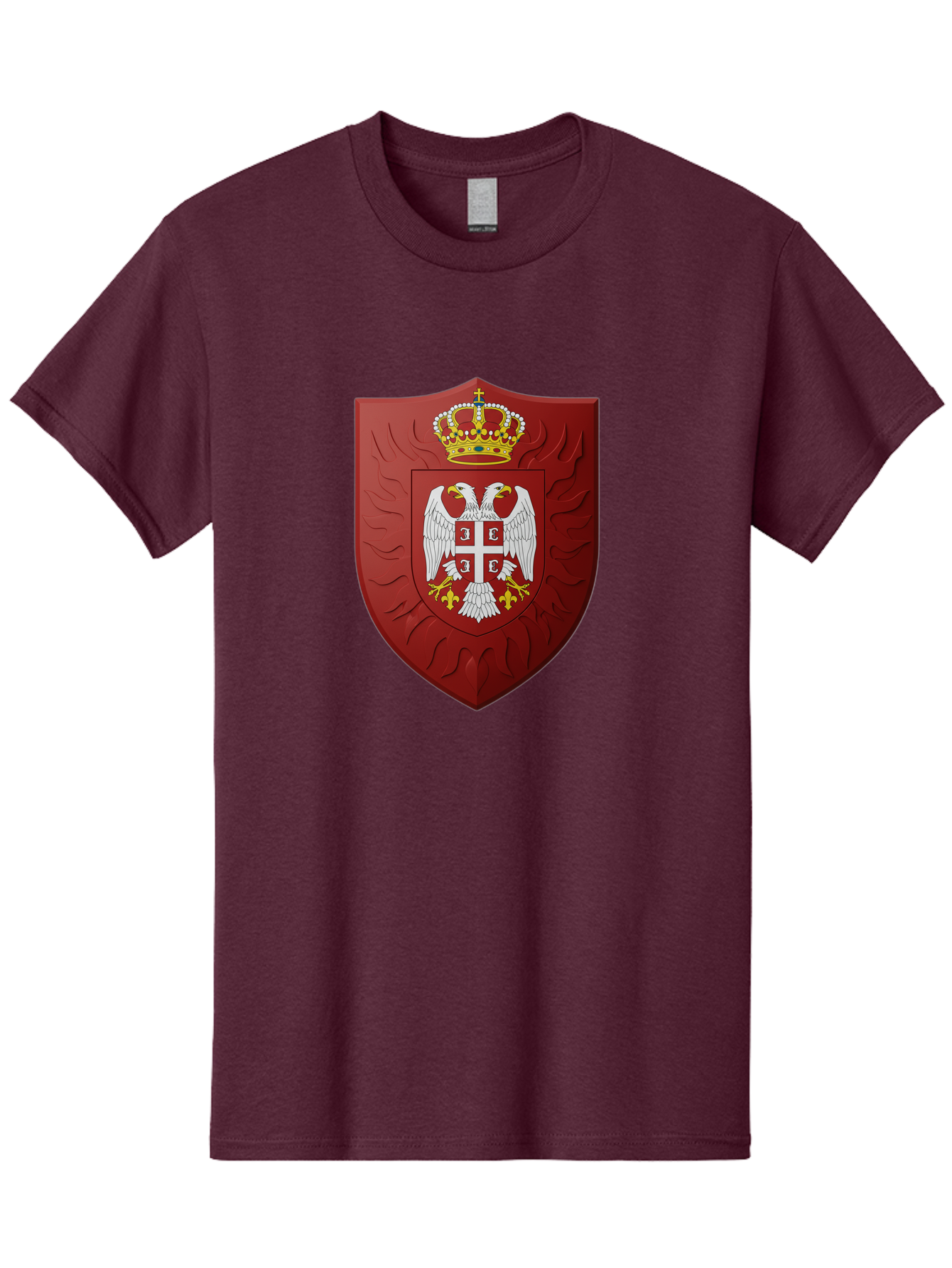 Serbian-Coat-Of-Arms-1 Men'S Graphic Tee, 100% Cotton, Comfortable Casual Summer Wear, Machine Washable, Vintage Camera, Old Camera, Antique Camera, Black Camera, Classic Photography, Photography Equipment, Nostalgic Device, Film Camera, Bah085