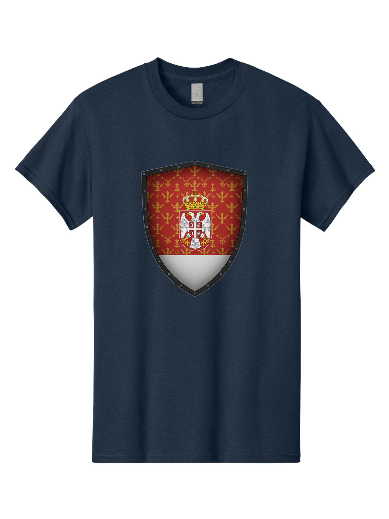 Serbian-Coat-Of-Arms-Shield Men'S Graphic Tee, 100% Cotton, Comfortable Casual Summer Wear, Machine Washable, Vintage Camera, Old Camera, Antique Camera, Black Camera, Classic Photography, Photography Equipment, Nostalgic Device, Film Camera, Bah086