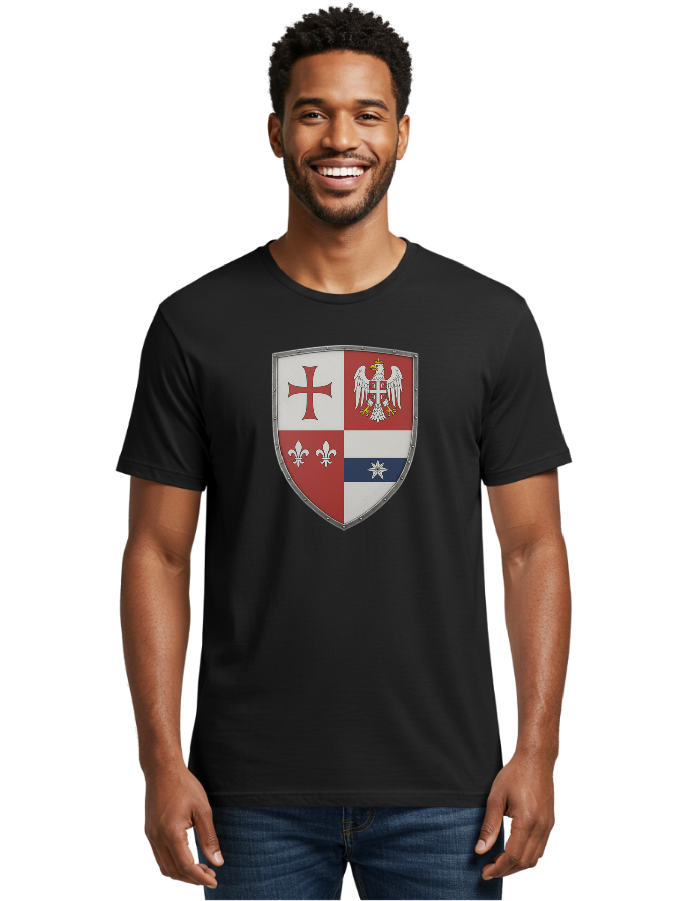 Shield-Coat-Of-Arms Men'S Graphic Tee, 100% Cotton, Comfortable Casual Summer Wear, Machine Washable, Vintage Camera, Old Camera, Antique Camera, Black Camera, Classic Photography, Photography Equipment, Nostalgic Device, Film Camera, Bah095