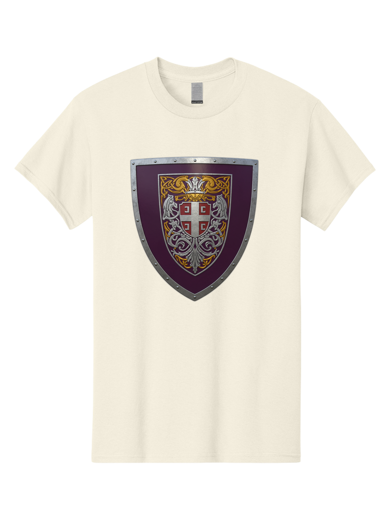 Shield-With-Cross Men'S Graphic Tee, 100% Cotton, Comfortable Casual Summer Wear, Machine Washable, Vintage Camera, Old Camera, Antique Camera, Black Camera, Classic Photography, Photography Equipment, Nostalgic Device, Film Camera, Camera Art Bah098