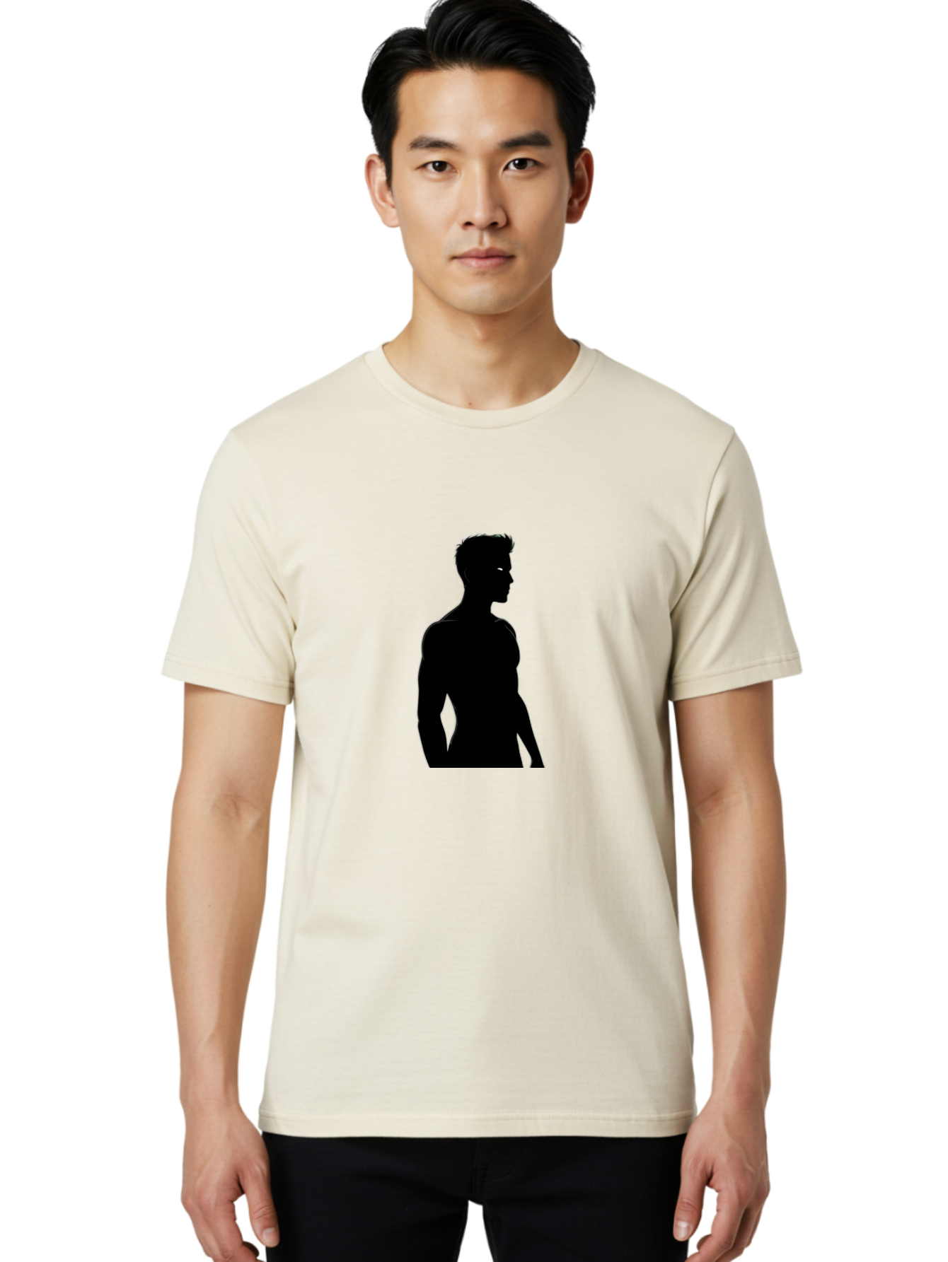 Silhouette-Male-Figure Men'S Graphic Tee, 100% Cotton, Comfortable Casual Summer Wear, Machine Washable, Vintage Camera, Old Camera, Antique Camera, Black Camera, Classic Photography, Photography Equipment, Nostalgic Device, Film Camera, Bah106