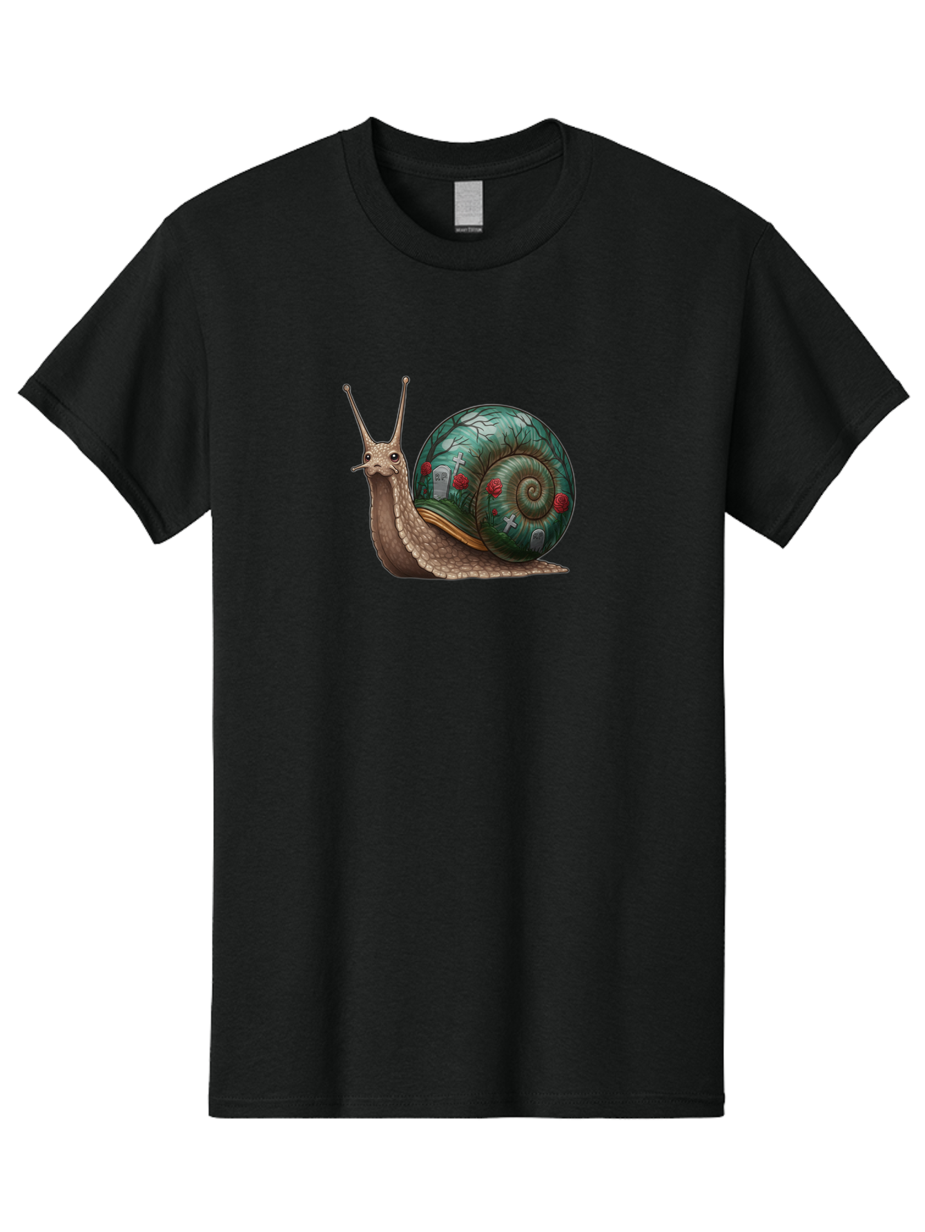 Snail-With-Cemetery-Shell Men'S Graphic Tee, 100% Cotton, Comfortable Casual Summer Wear, Machine Washable, Vintage Camera, Old Camera, Antique Camera, Black Camera, Classic Photography, Photography Equipment, Nostalgic Device, Film Camera, Bah134